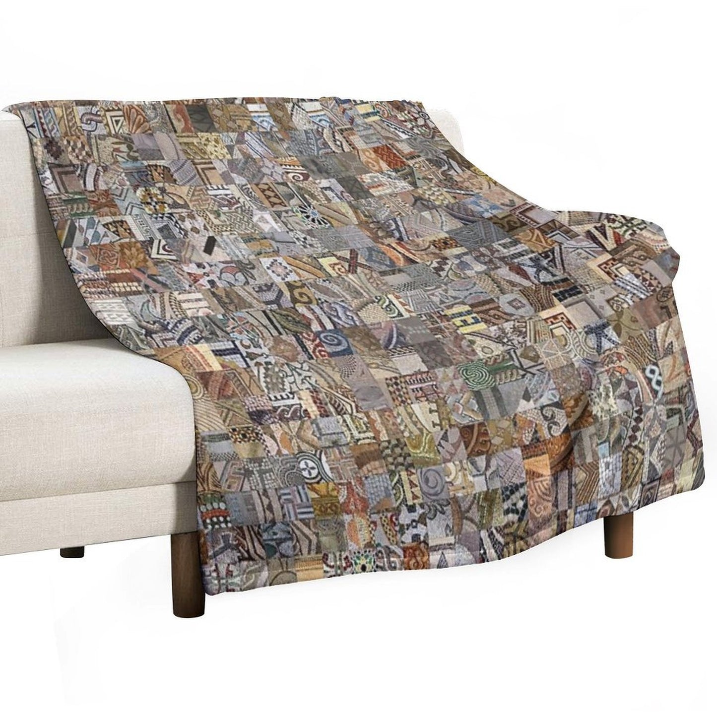 Mosaic Madness Plush Throw Blanket