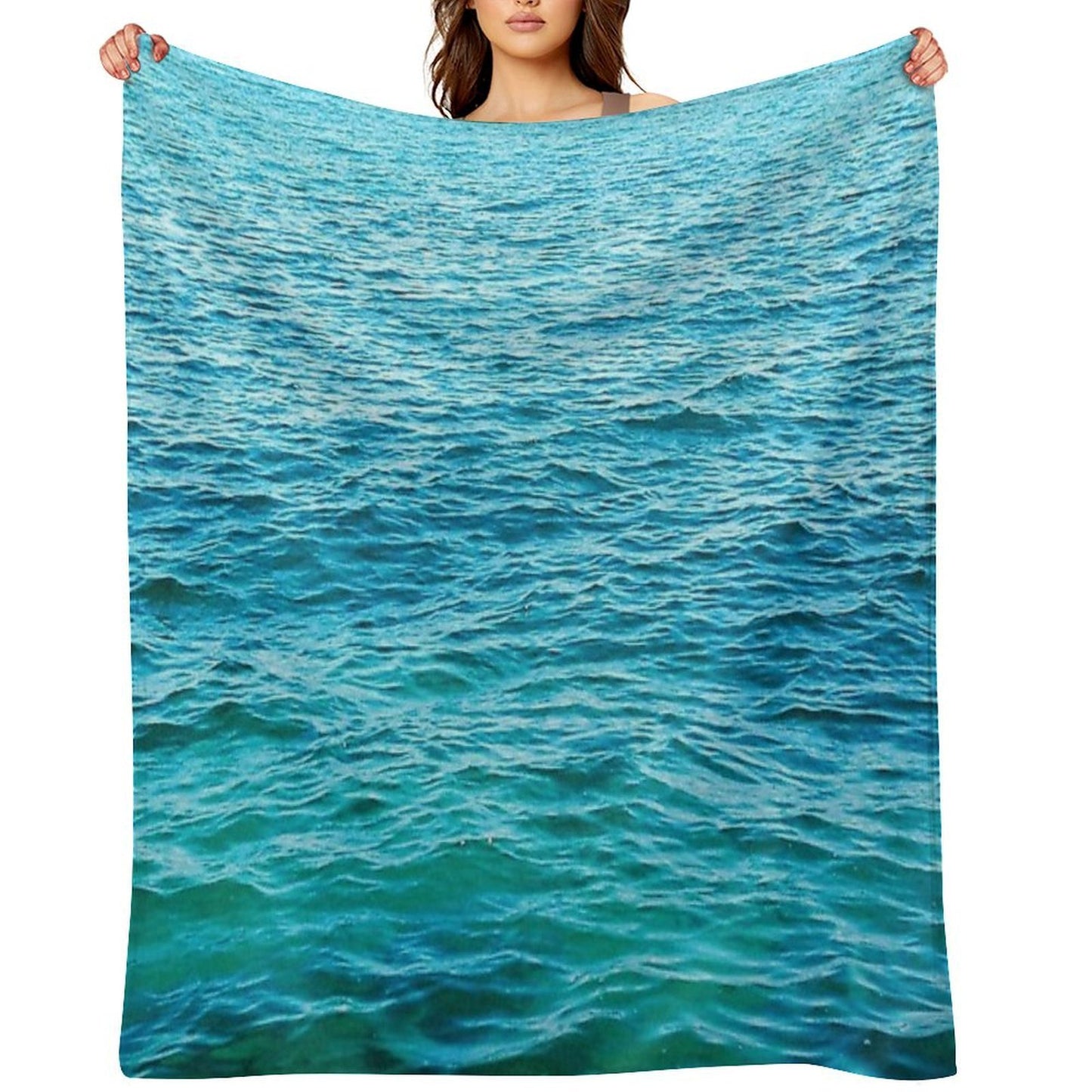 Turquoise Ocean Multi-functional Throw Blanket