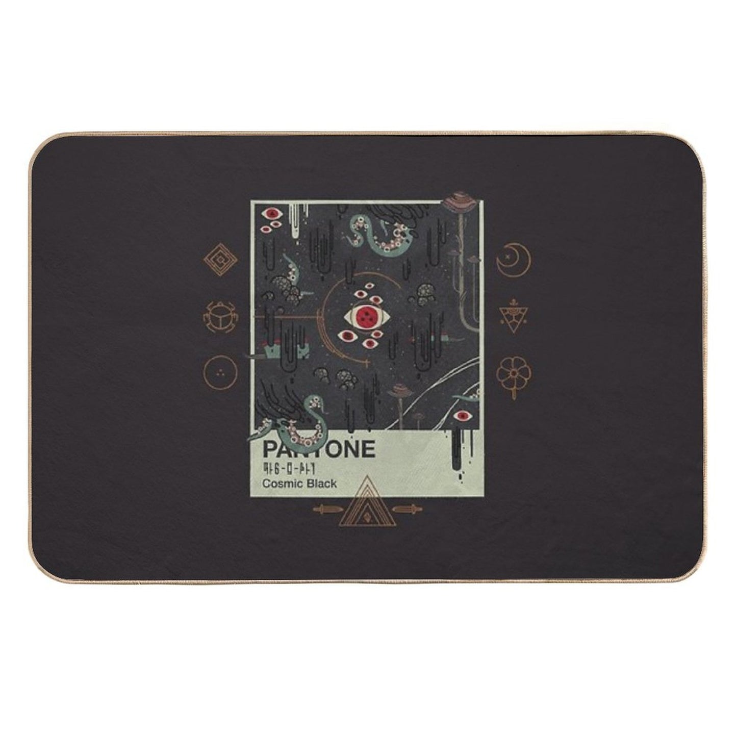 Cosmic Black Fade-Resistant Bath Mat