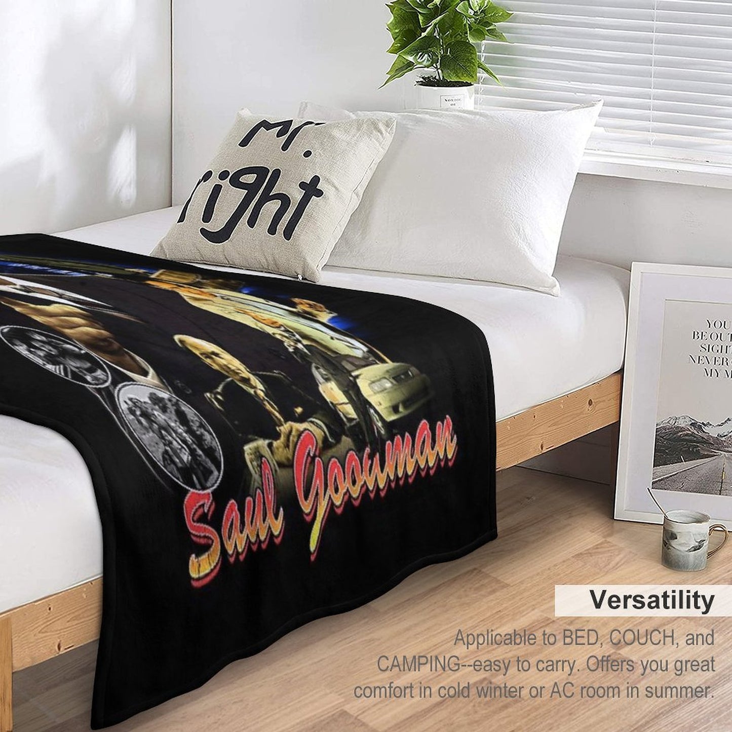 Saul Goodman Vintage 90s Bootleg Design Lightweight Throw Blanket