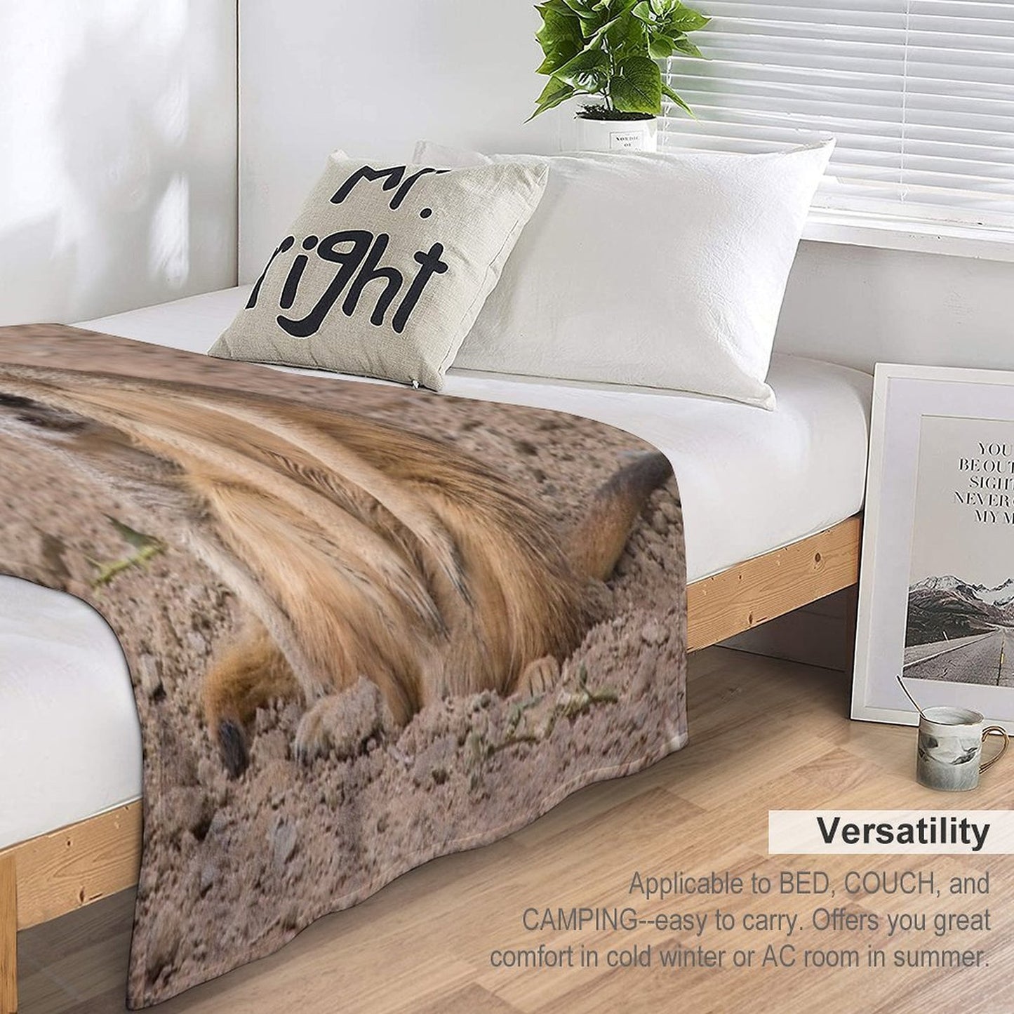 African Animals Male And Female Meerkats Anti-pilling Throw Blanket