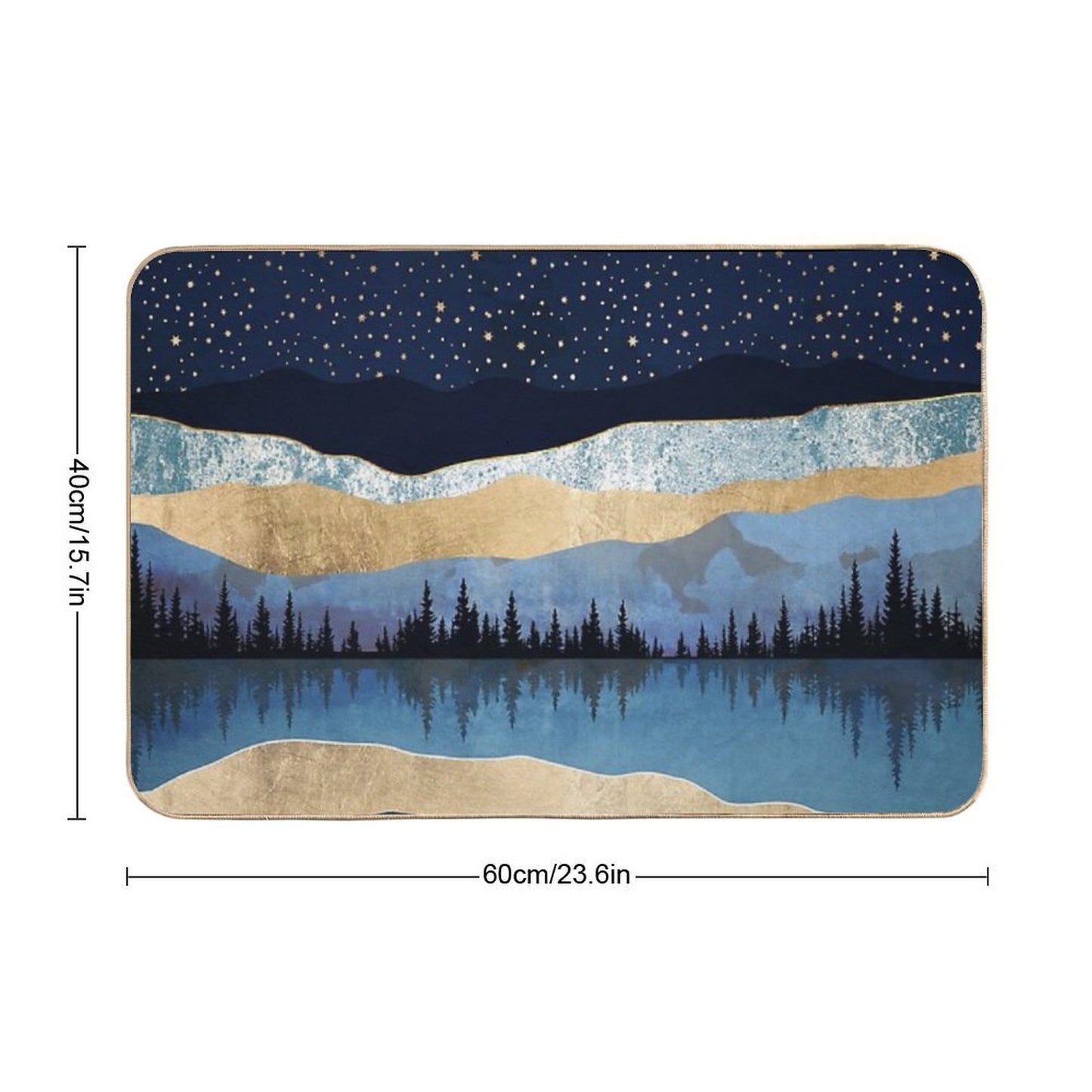 Midnight Lake High-Traffic Bath Mat