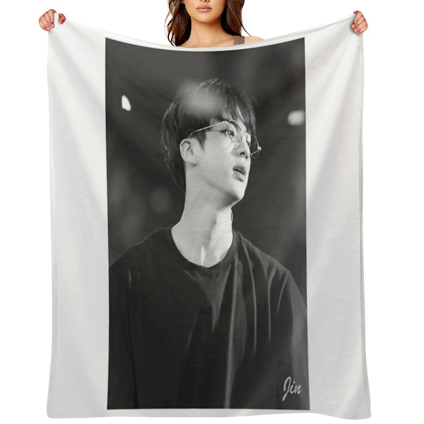 BTS Jin Sustainable Throw Blanket