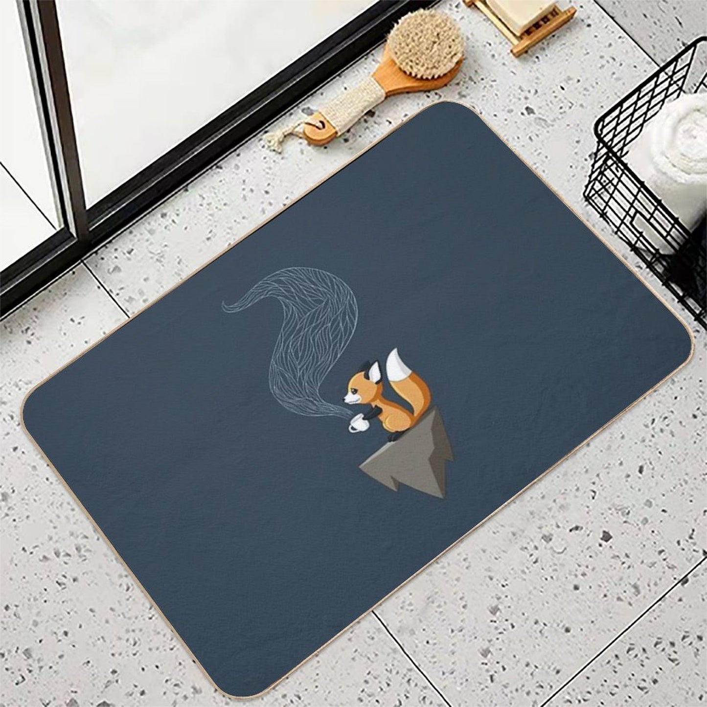 Fox Tea Fade-Resistant Bath Mat