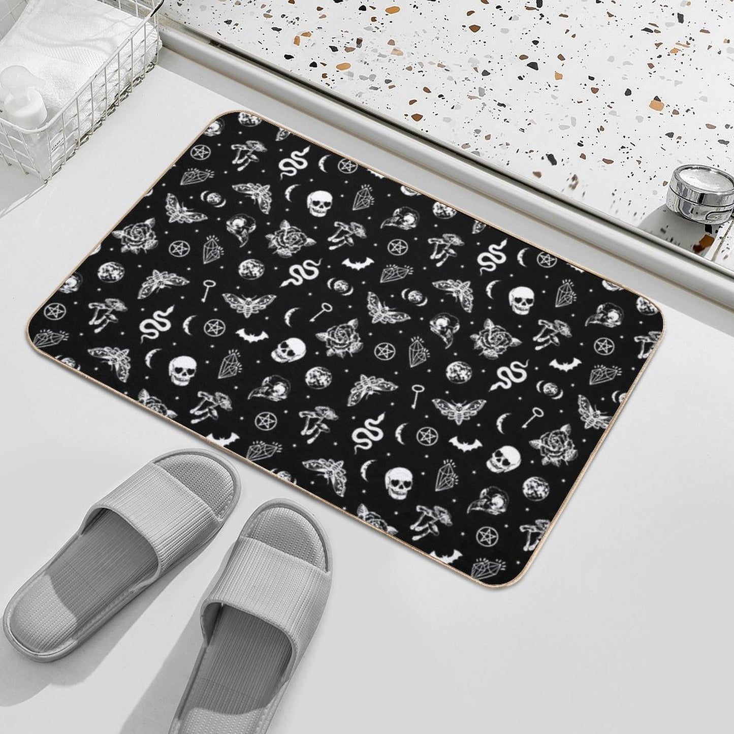 Witchcraft B&W High-Traffic Bath Mat