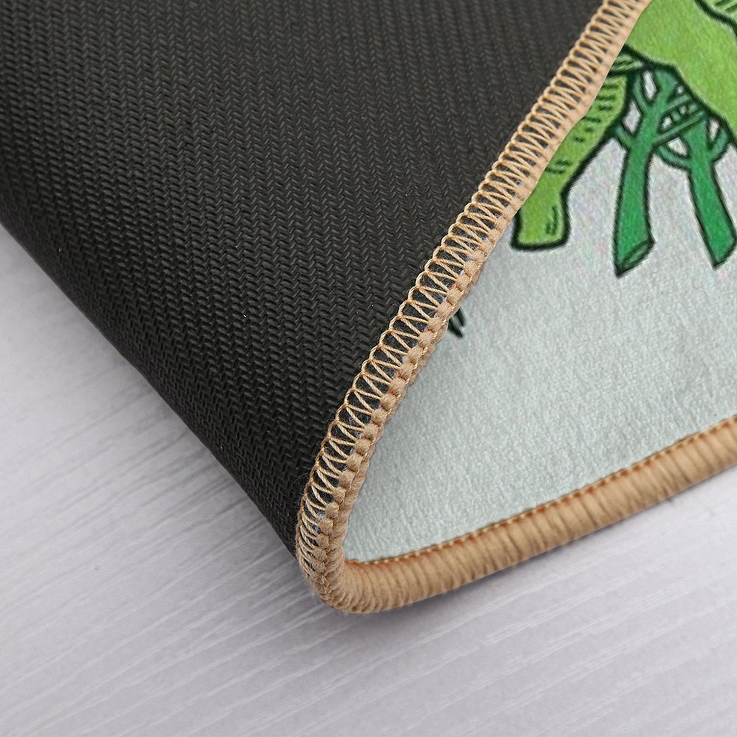 Evergreen Apatosaurus Dinosaur Cosmic Festive Art Anti-Trip Bath Mat