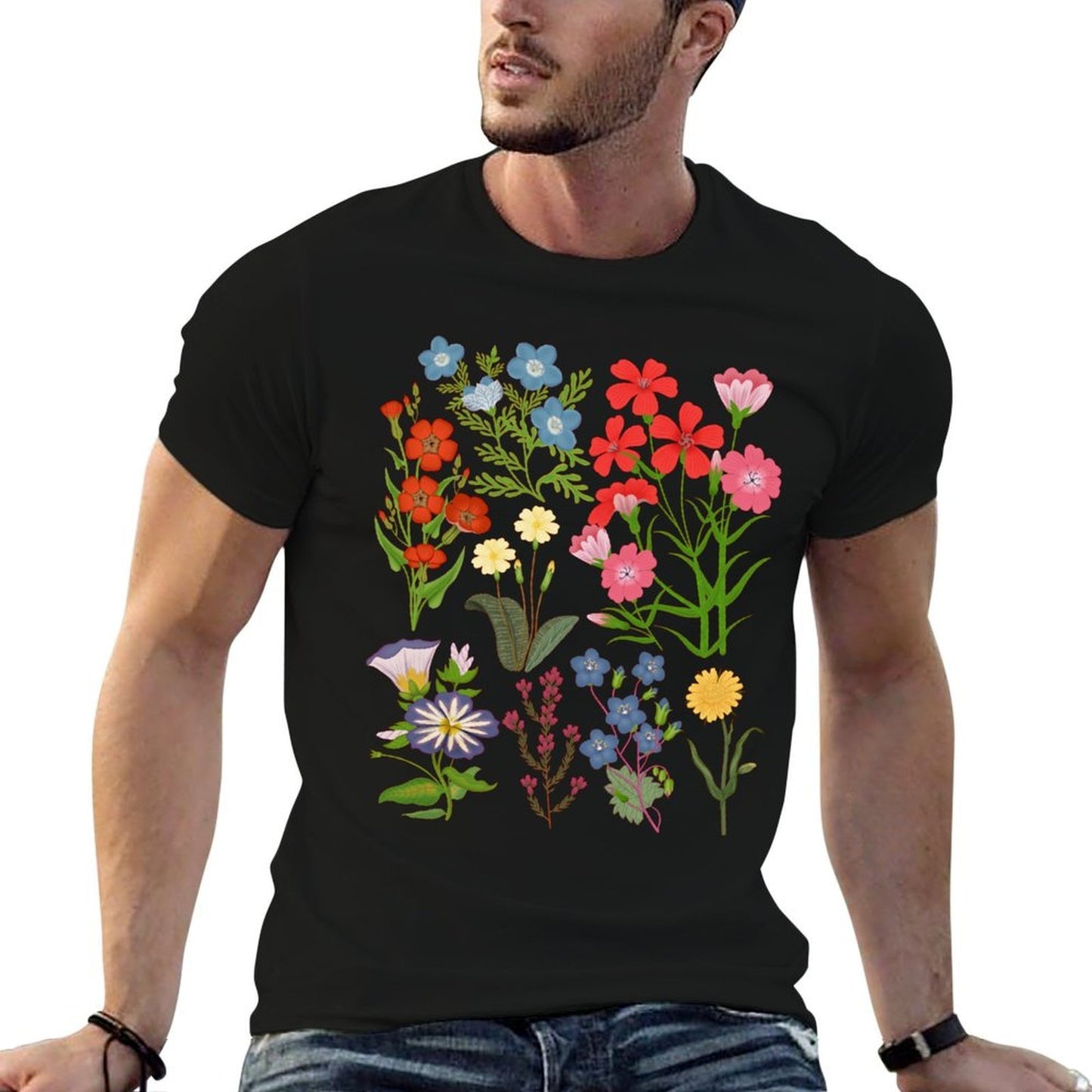 Vintage Botanical Floral Flower Hawaiian Gifts For Men Women Sweatshirt Stretchy T-Shirt