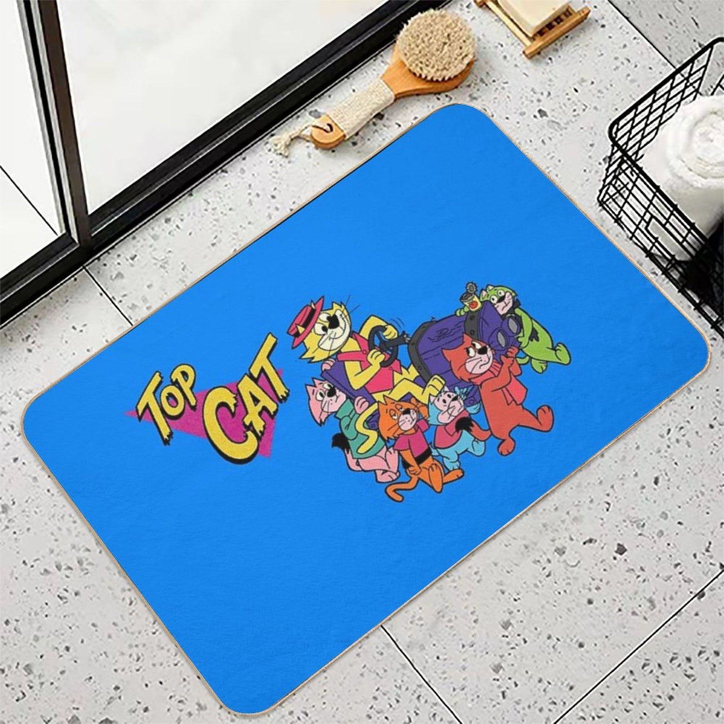 Top Cat Retro Funny Comics Cartoon Eco-Friendly Bath Mat