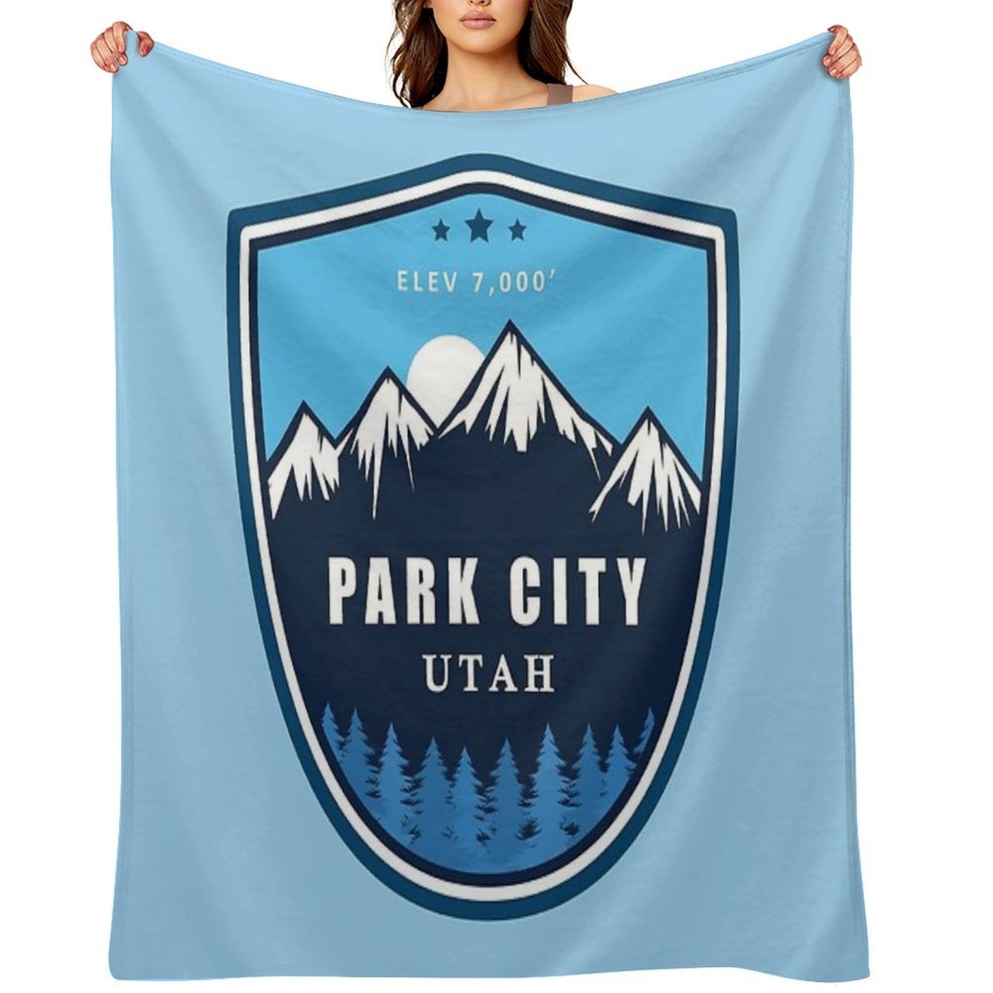 Park City, Utah Plush Throw Blanket