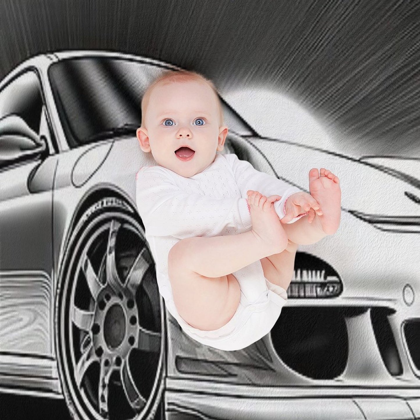 The Legend of The Porsche Brand Premium Throw Blanket