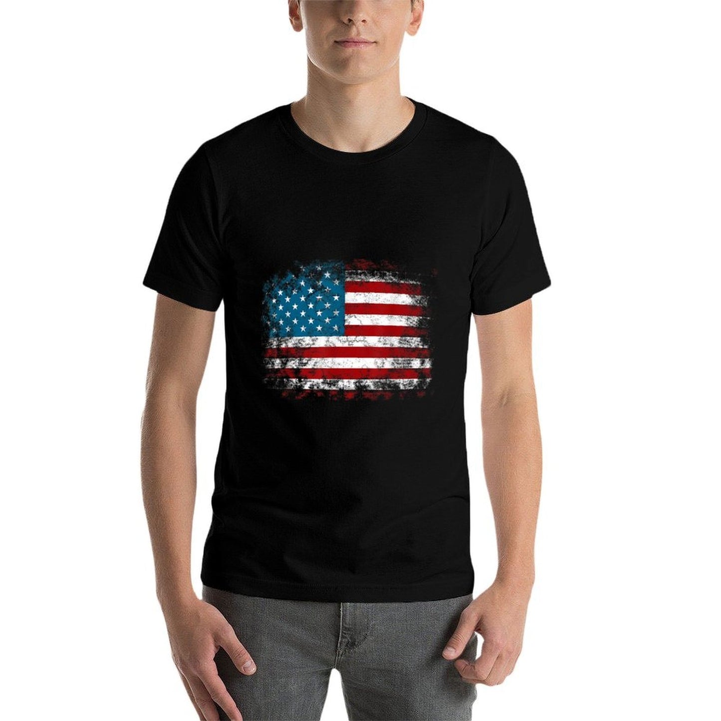 4th of July for Men Women – Patriotic Red White Blue Graphic-printed T-Shirt