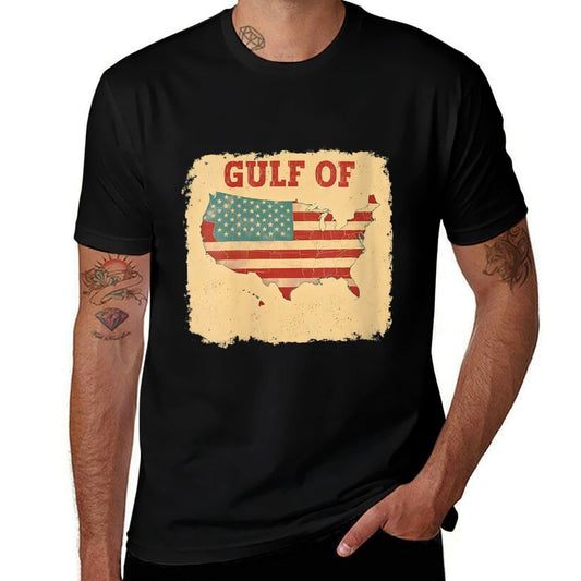Womens Gulf Of USA America Funny Gulf Of Mexico Vintage USA  Wrinkle-resistant T-Shirt