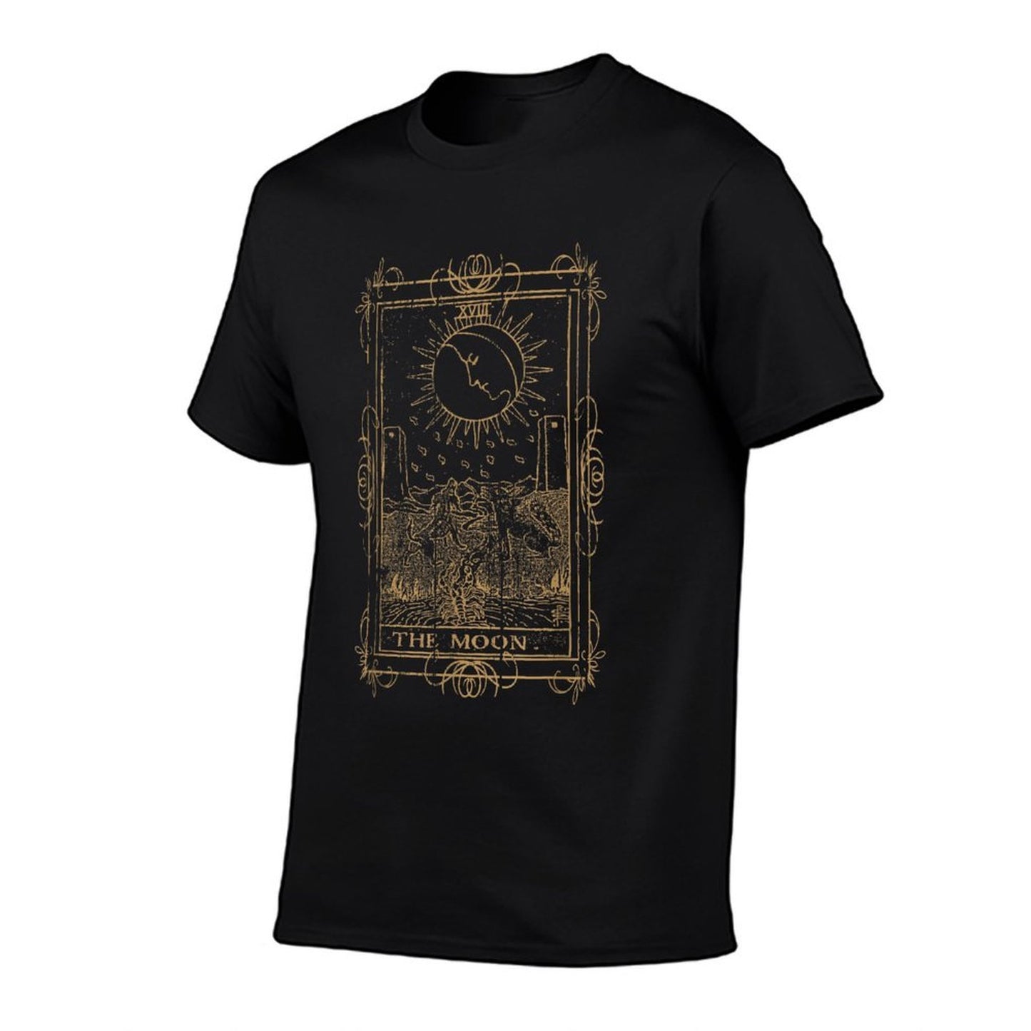 Goth Clothing Tarot Card The Moon Witchy Occult Clothes Graphic-printed T-Shirt