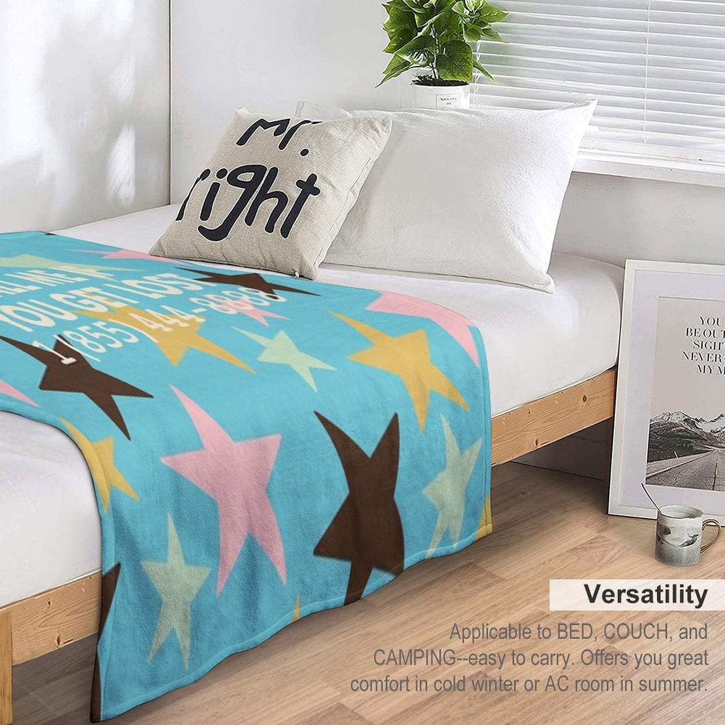 Call Me If You Get Lost Blue Gift-ready Throw Blanket