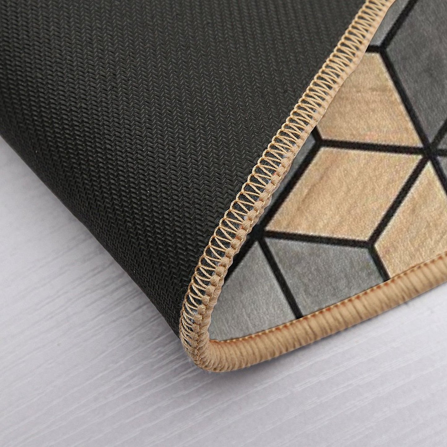 Concrete And Wood Cubes Multi-Purpose Bath Mat