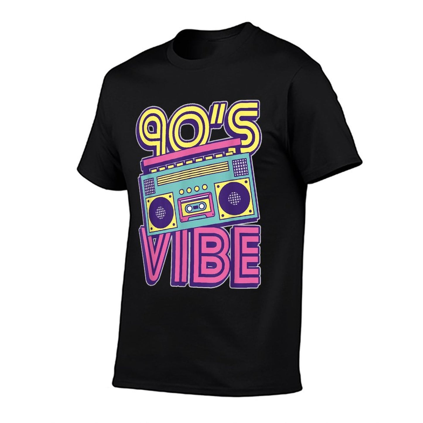 90s Vibe 1990s Music Lover Nineties Costume Party Retro 90s Fade-proof Color T-Shirt