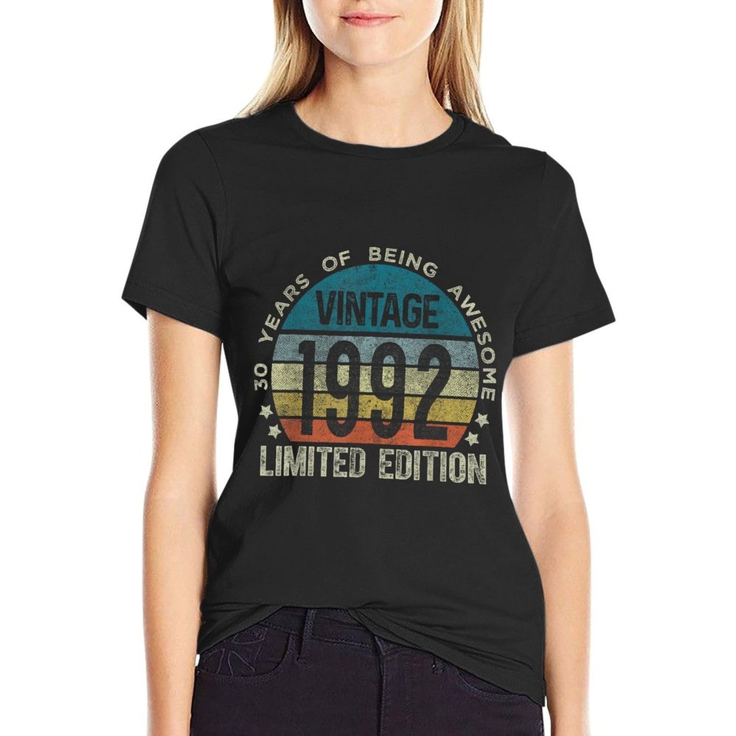 30 Year Old Gifts Vintage 1992 Limited Edition 30th Birthday Stretchy T-Shirt