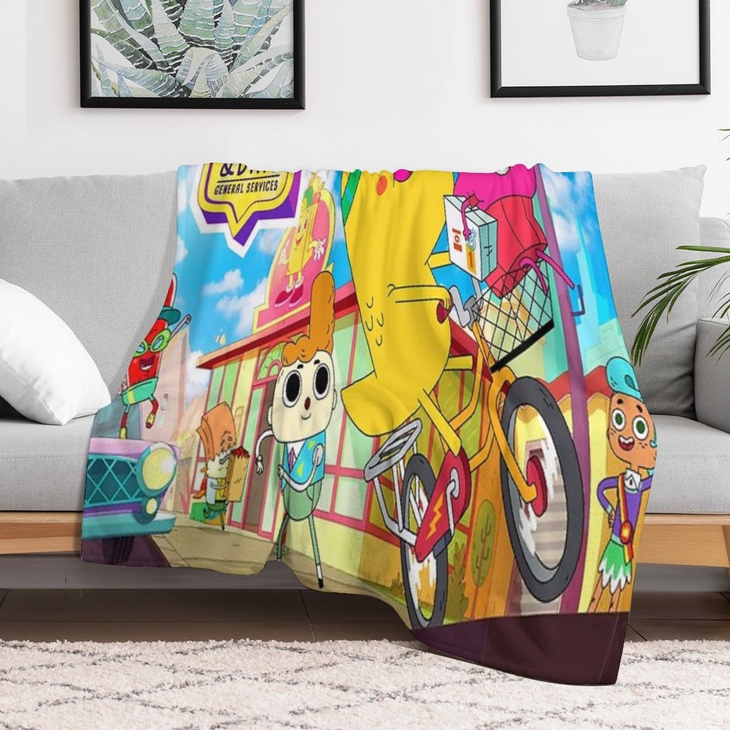 Cupcake & Dino - General Services Cupcake And Din Easy Care Throw Blanket