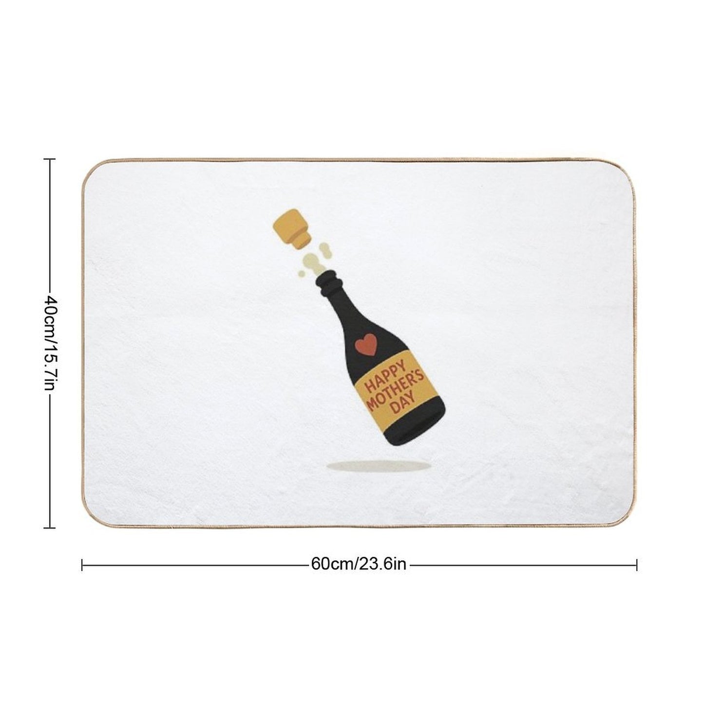 Simple Mom Cheers Symbol, Modern Mother's Day Wishes Toxin-Free Bath Mat
