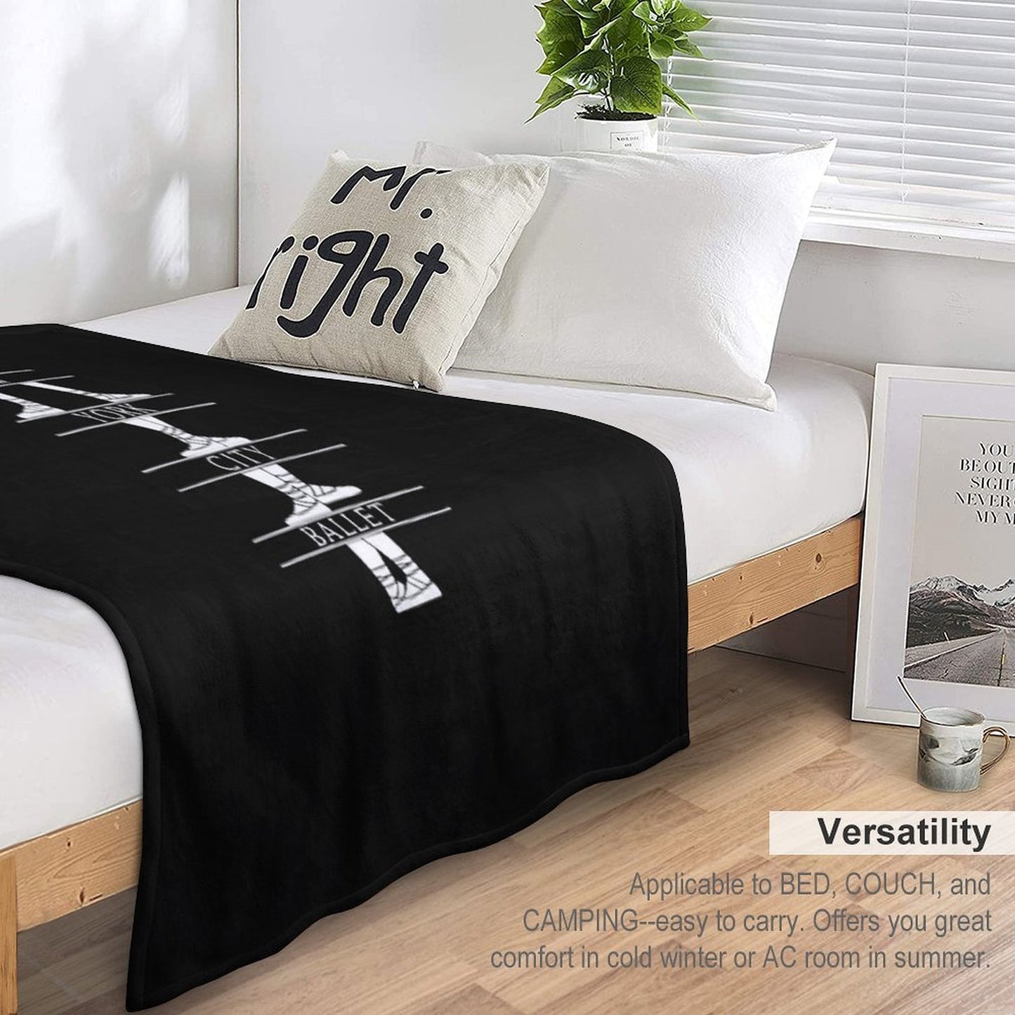 New York City Ballet Classic Easy Care Throw Blanket