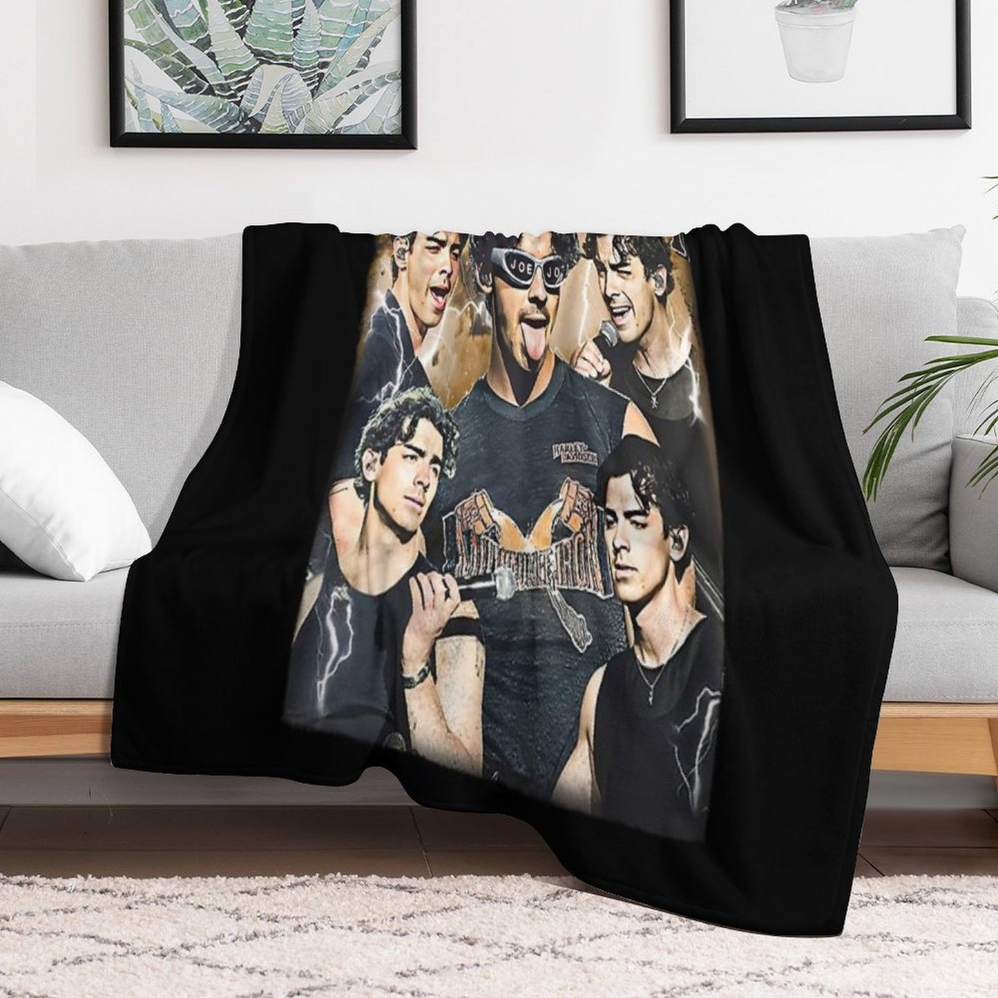 Joecation Eyes Fan Shirt, Joe Inspired Vintage Tee, Pop Star Aesthetic Shirt Versatility Throw Blanket