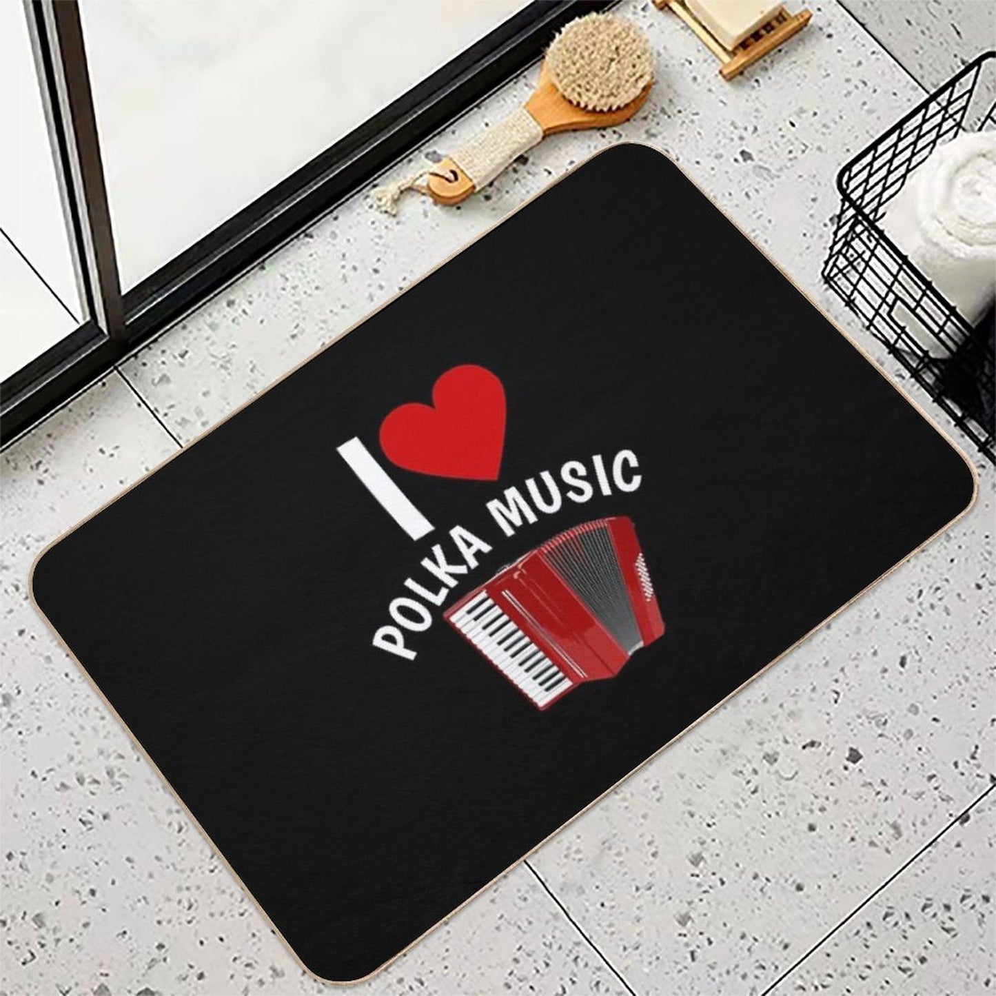 I Love Polka Music Multi-Purpose Bath Mat