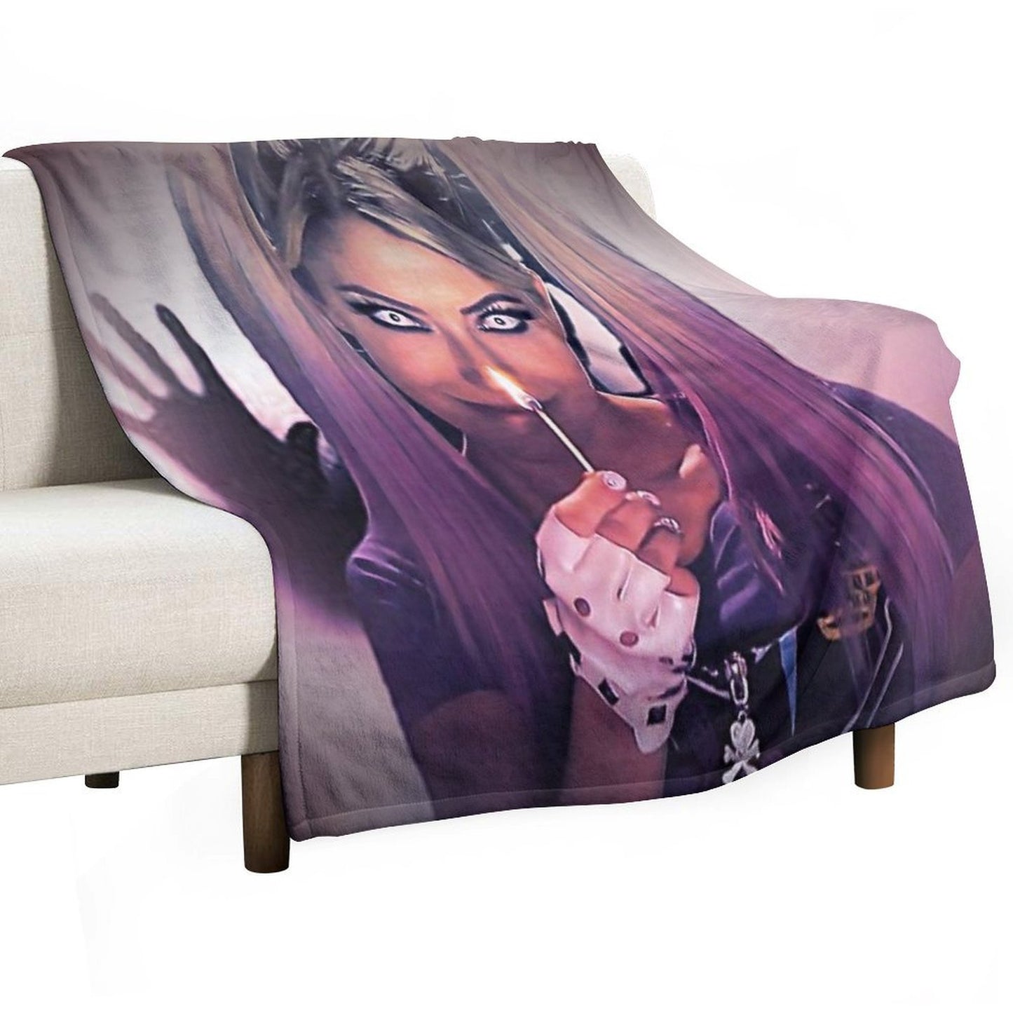 Flaming Pink Vignette Gift-ready Throw Blanket