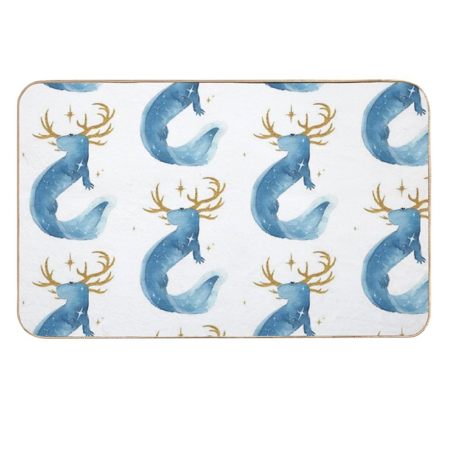 Horned Galaxy Golden Axolotl Dirt-Trapping Bath Mat