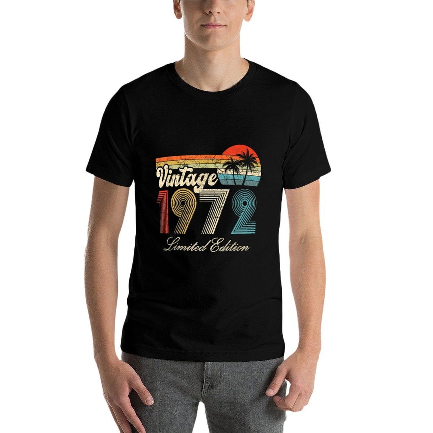 50 Years Old Vintage 1972 Limited Edition 50th Birthday Oversized Silhouette T-Shirt