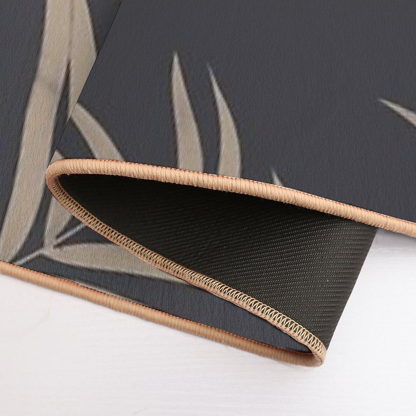 Palm Leaves Pattern Sepia Vibes #2 #tropical #decor #art Anti-Trip Bath Mat