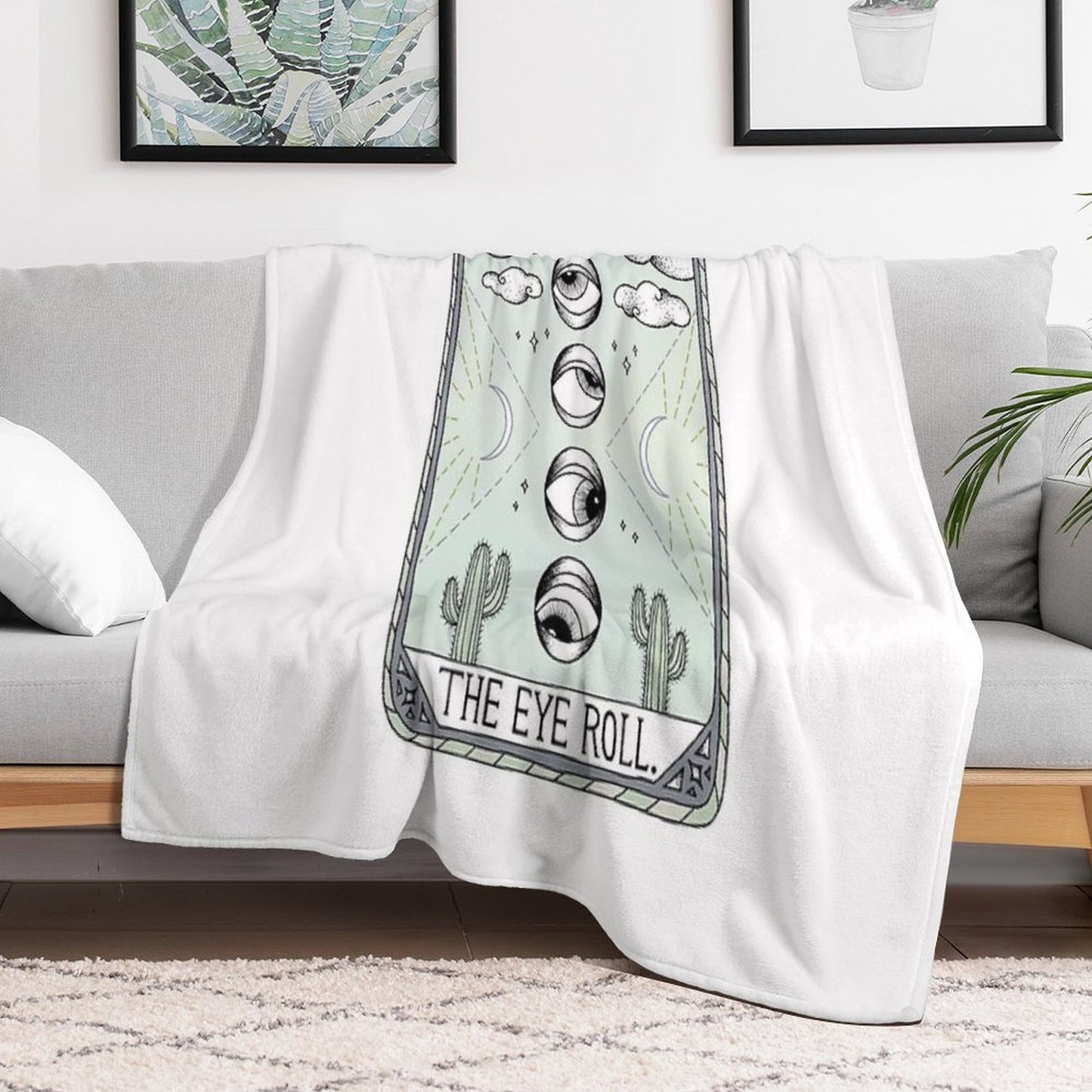 The Eye Roll Sustainable Throw Blanket