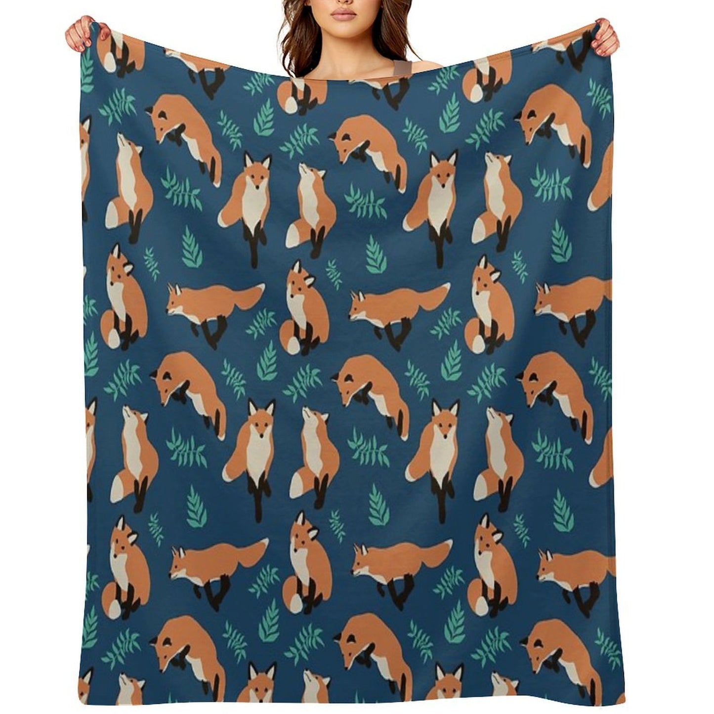 Fox Style Plush Throw Blanket