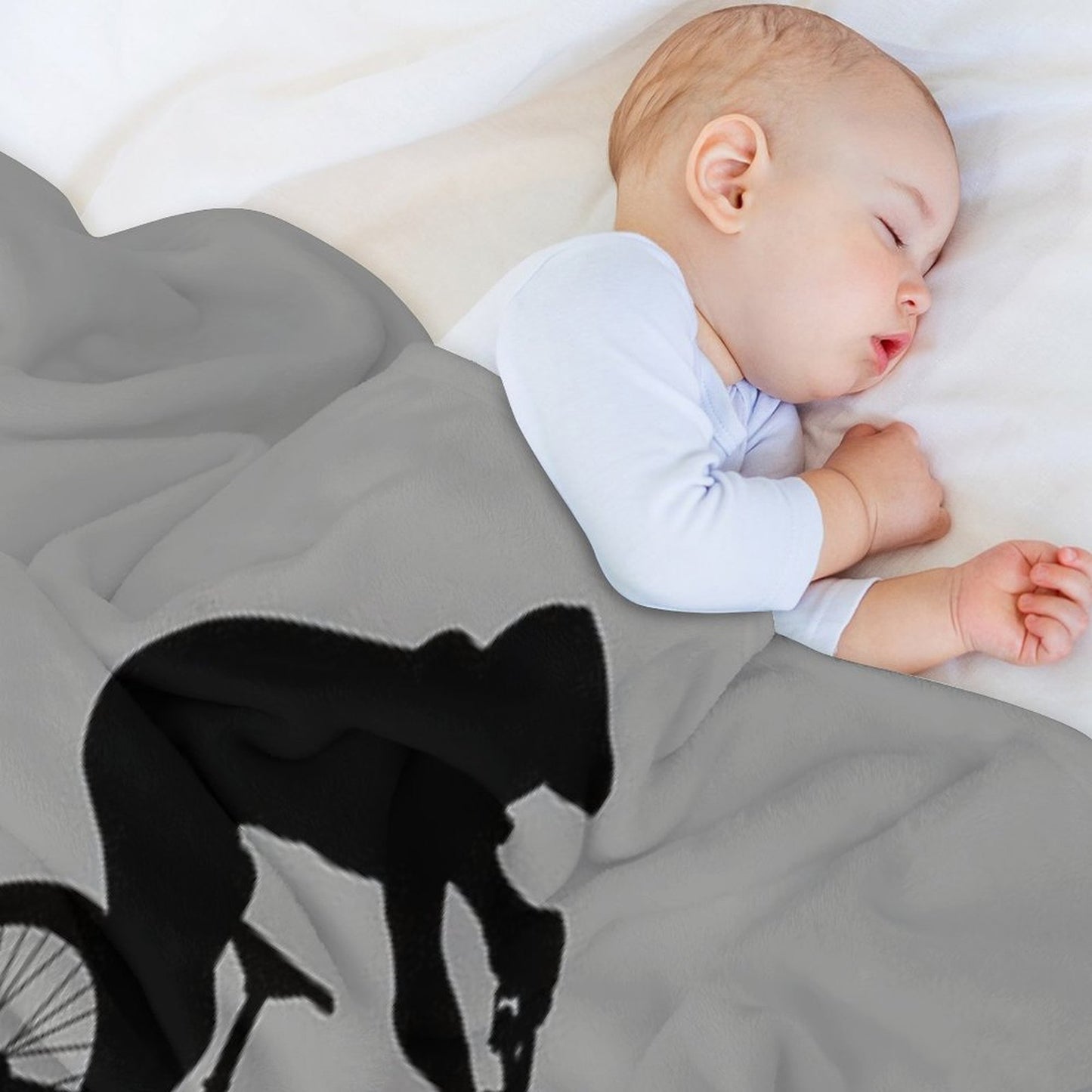 I'd Rather Be Biking. MTB. Mountain Biker. Downhill. Black Lightweight Throw Blanket
