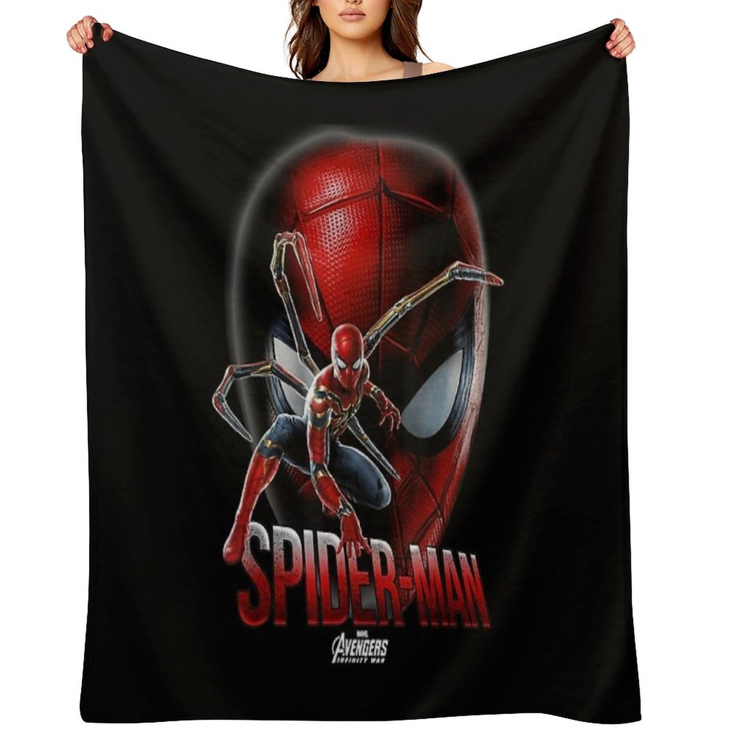 No Way Home Game Face Graphic Plush Throw Blanket