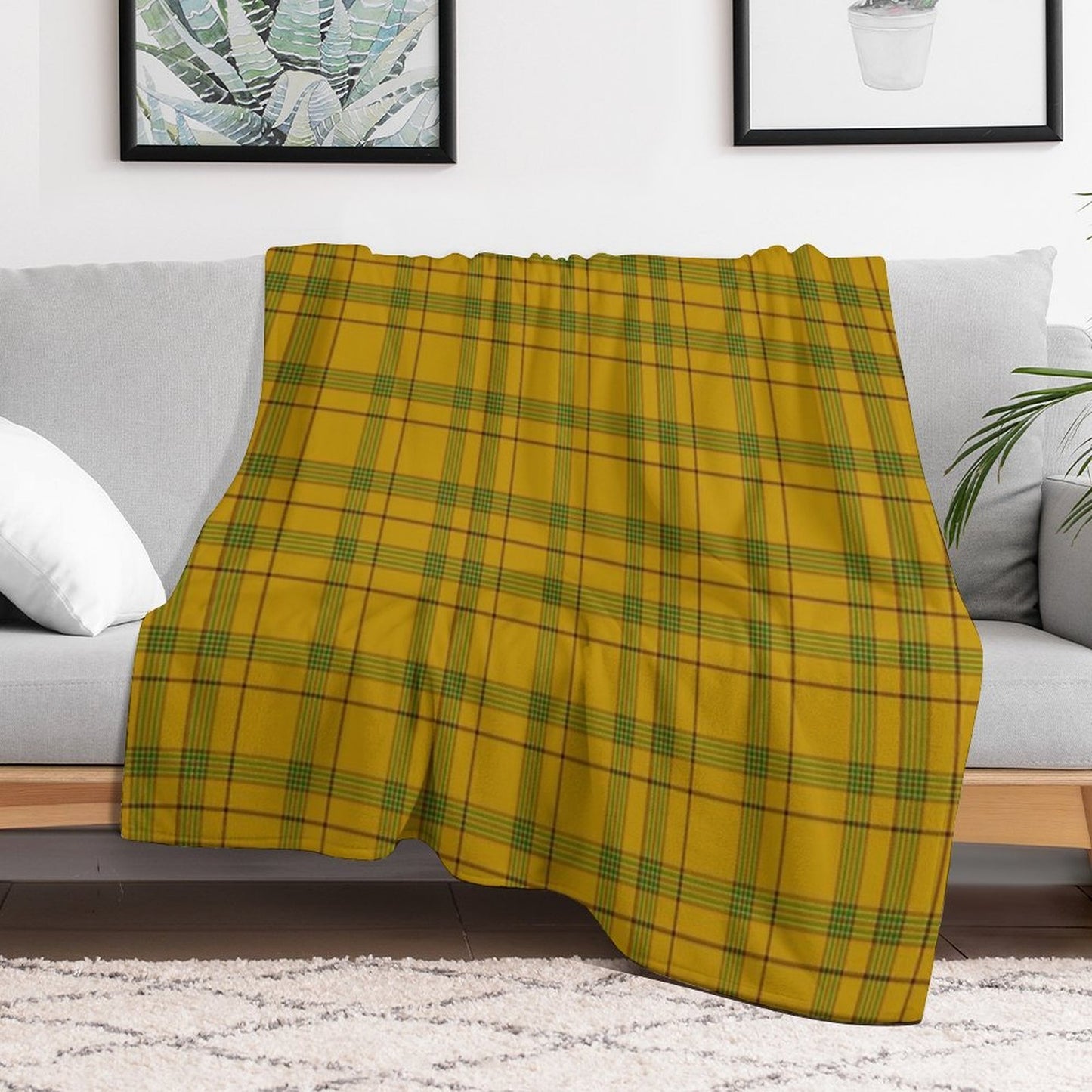 Clan Houston Tartan Easy Care Throw Blanket