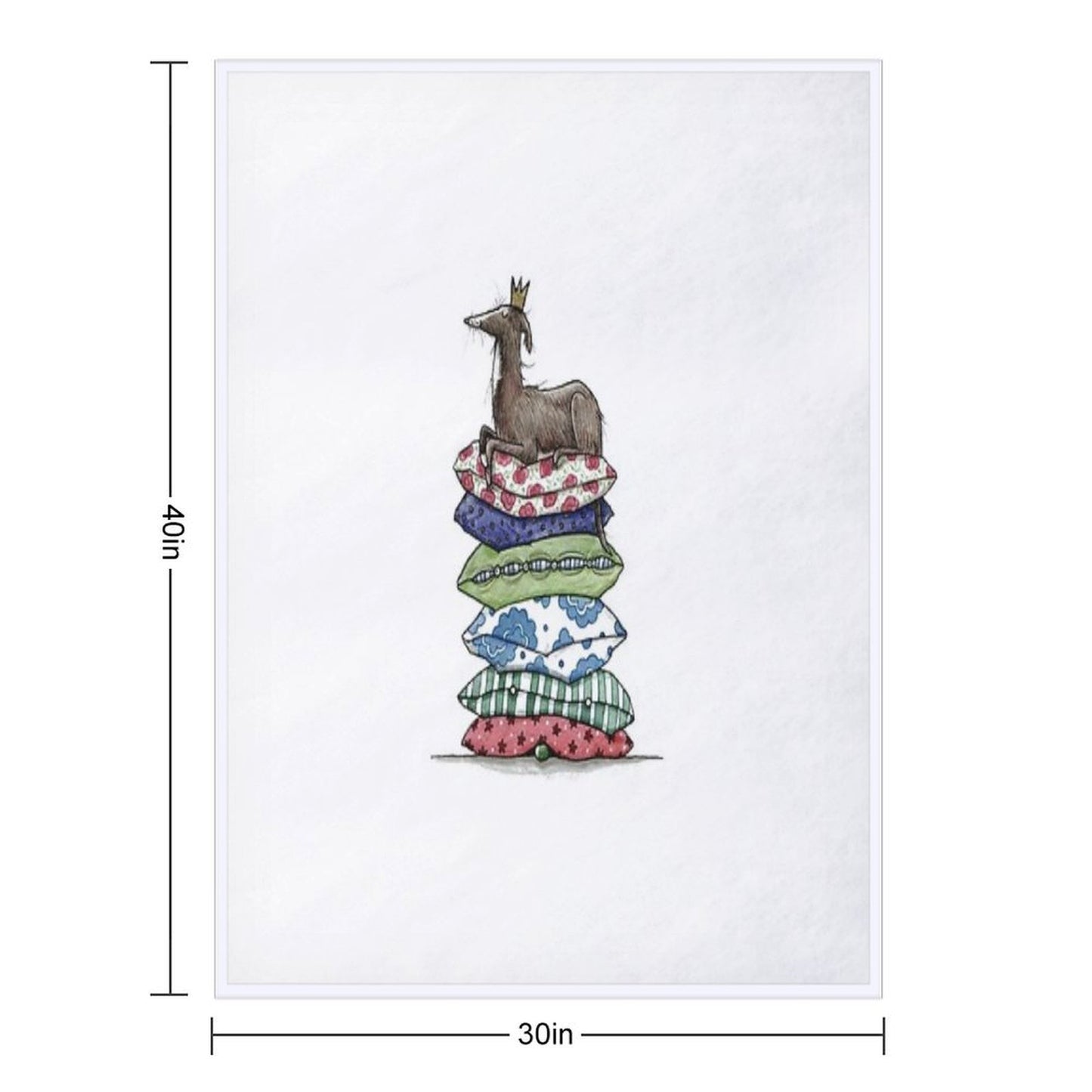Princess On The Pea - Greyhound - Galgo - Whippet - Italian Greyhound All-season Throw Blanket