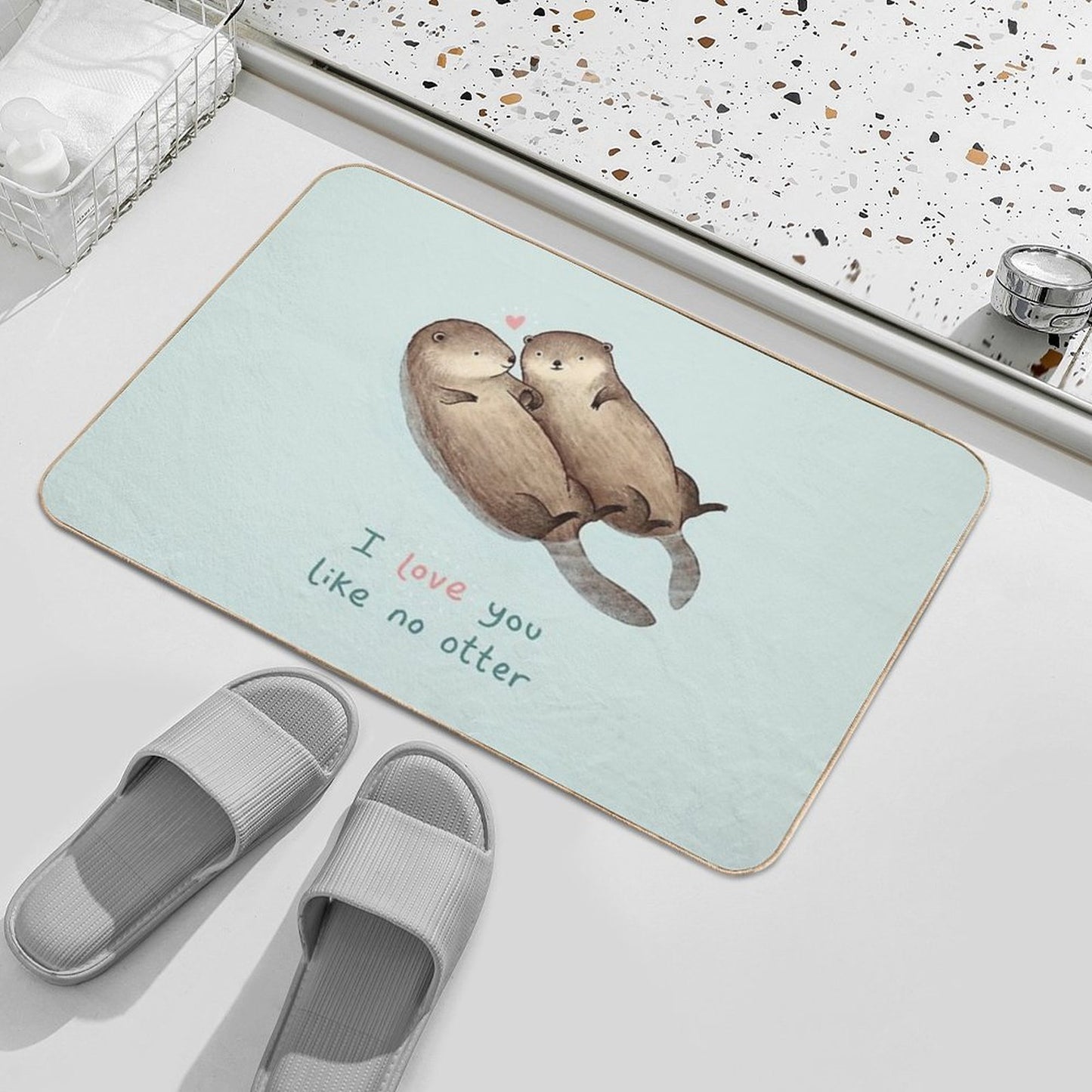 I Love You Like No Otter Long-Lasting Bath Mat