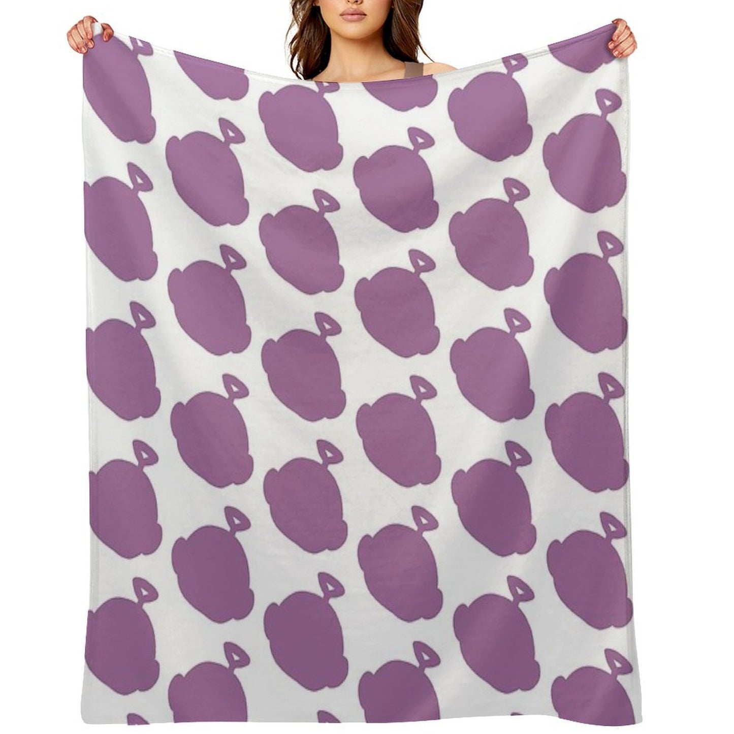 Tinky Winky Silhouette Machine-washable Throw Blanket