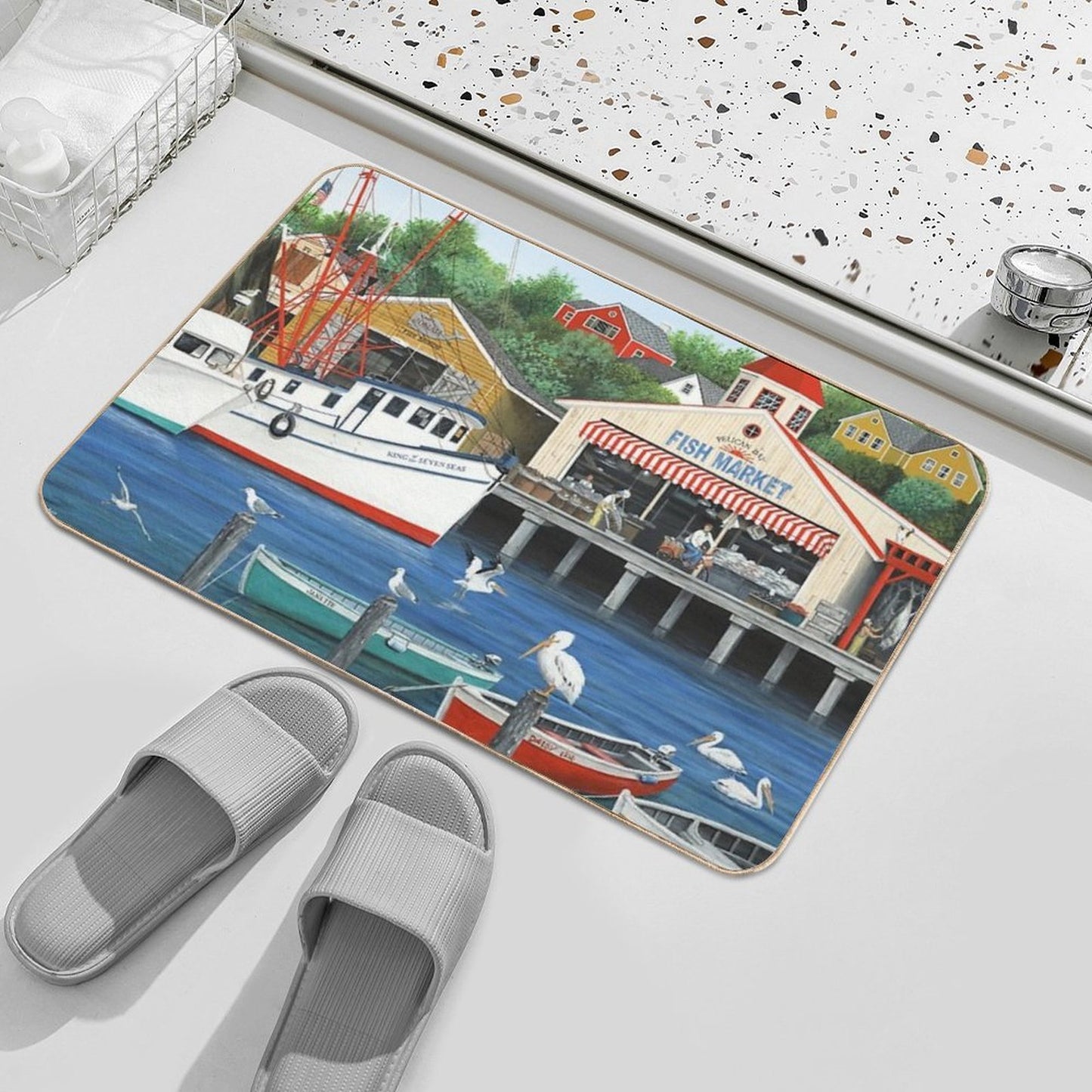 Pelican Bay Anti-Trip Bath Mat