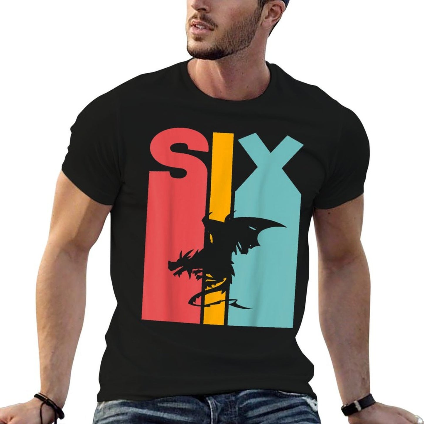 6th Birthday Dragon Children 6 Years Old Cotton T-Shirt