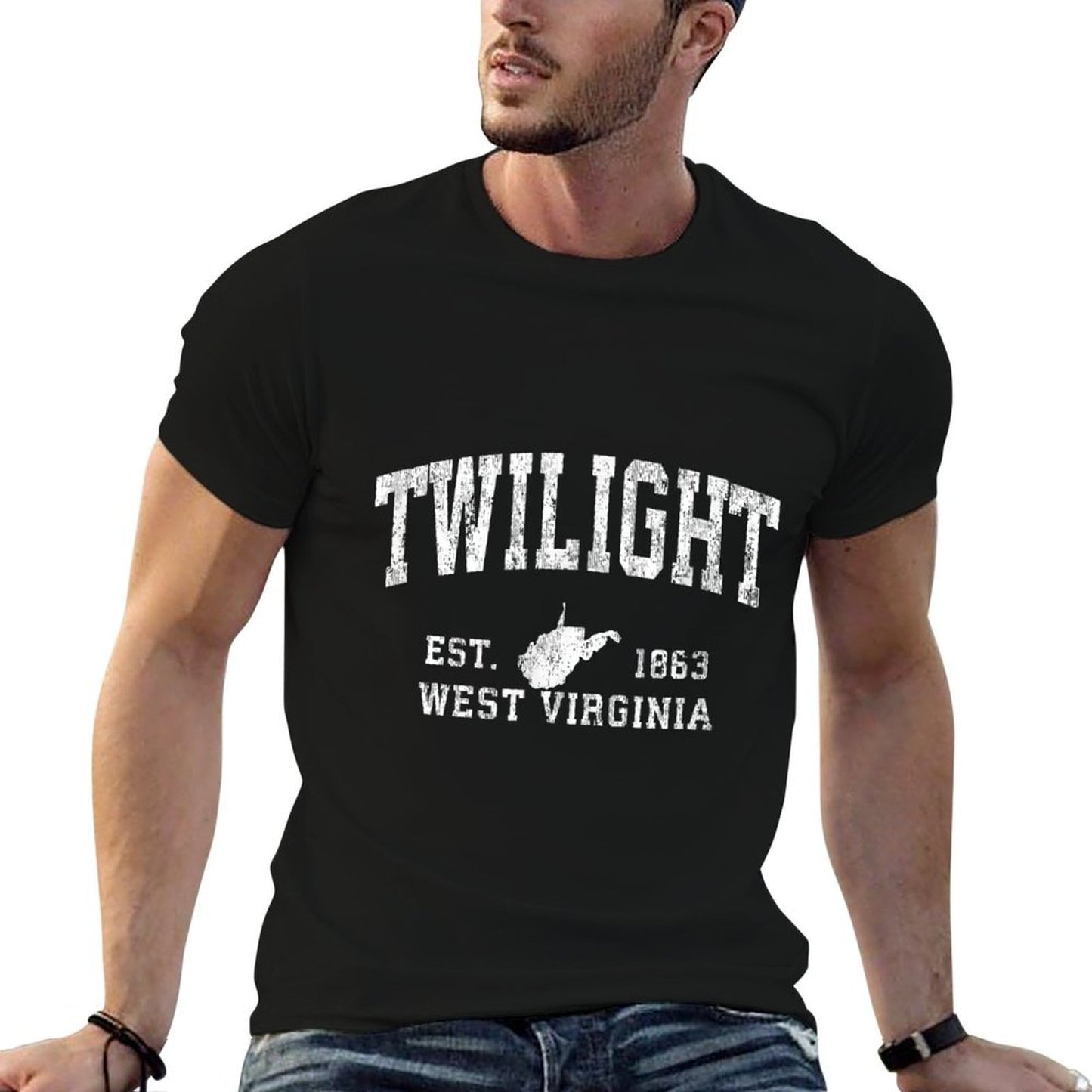 Twilight West Virginia WV Vintage Athletic Sports Design Quick-drying T-Shirt