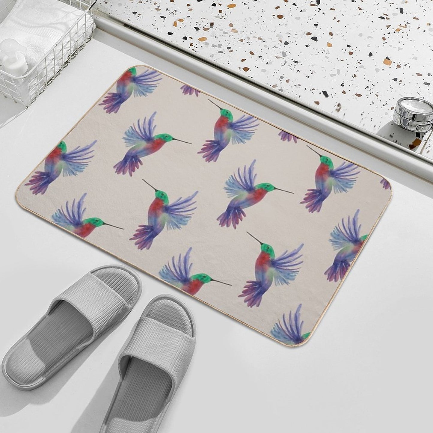 Harmonious Hummingbird Versatile Bath Mat