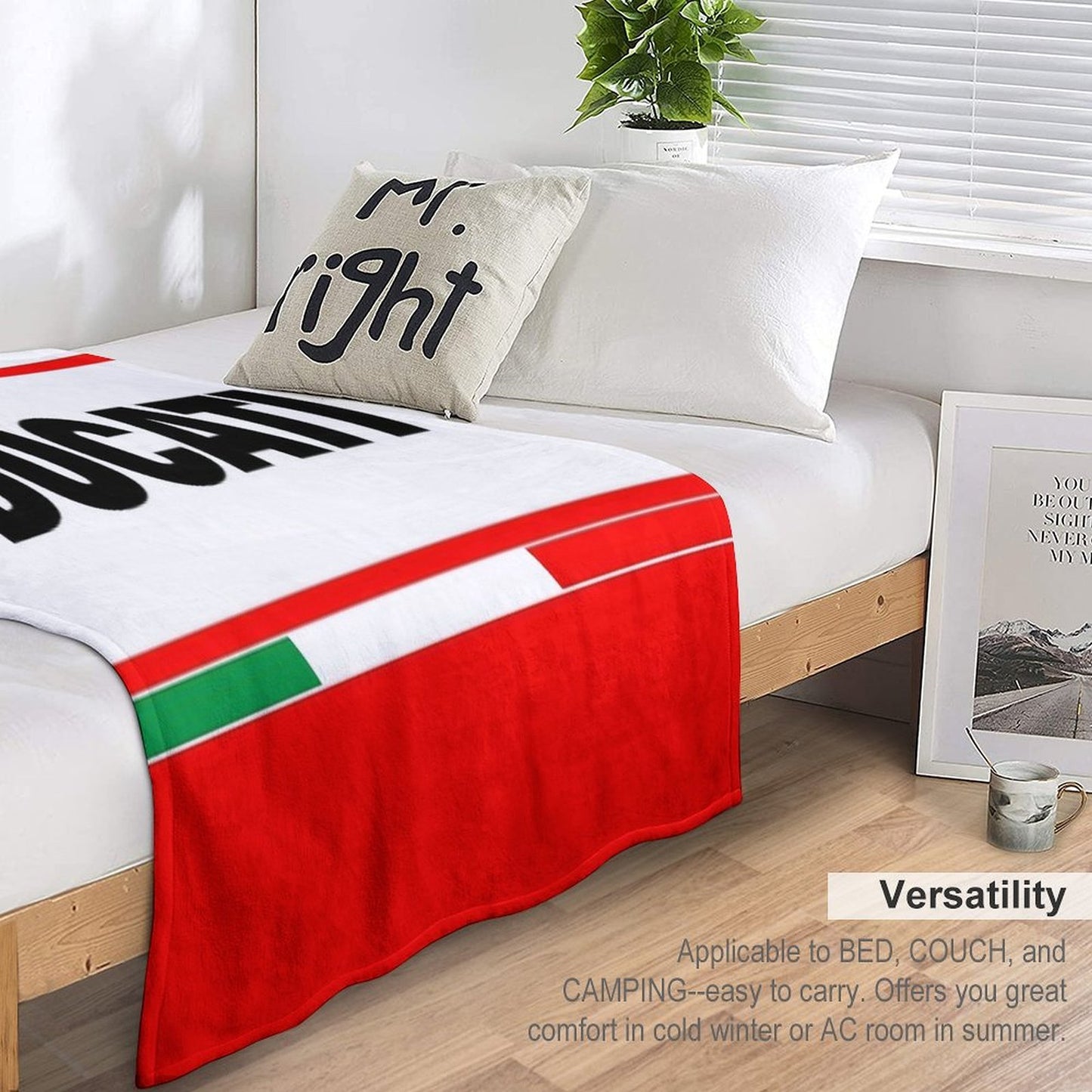 DUCATI Flag Multi-functional Throw Blanket