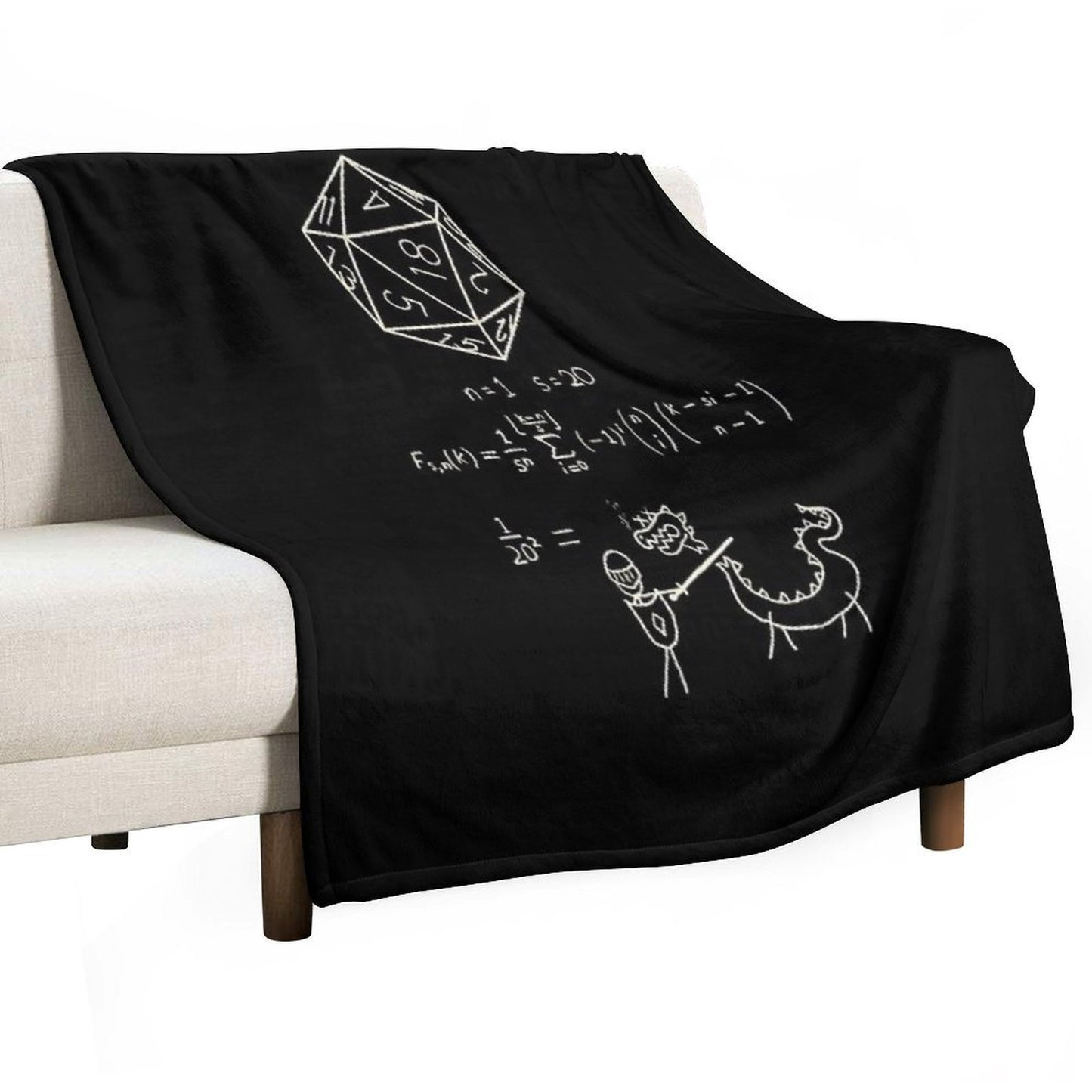 The Science of 20 Sided Dice. Multi-functional Throw Blanket