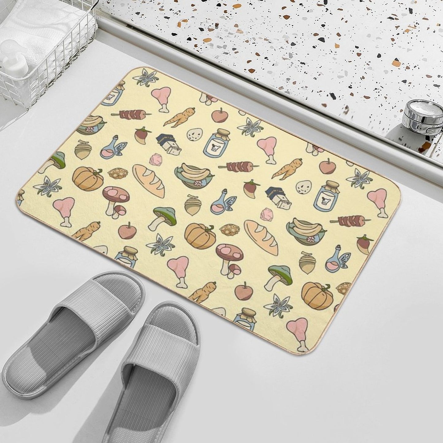 Hylian Wilderchef (Yellow Ver.) Easy Maintenance Bath Mat