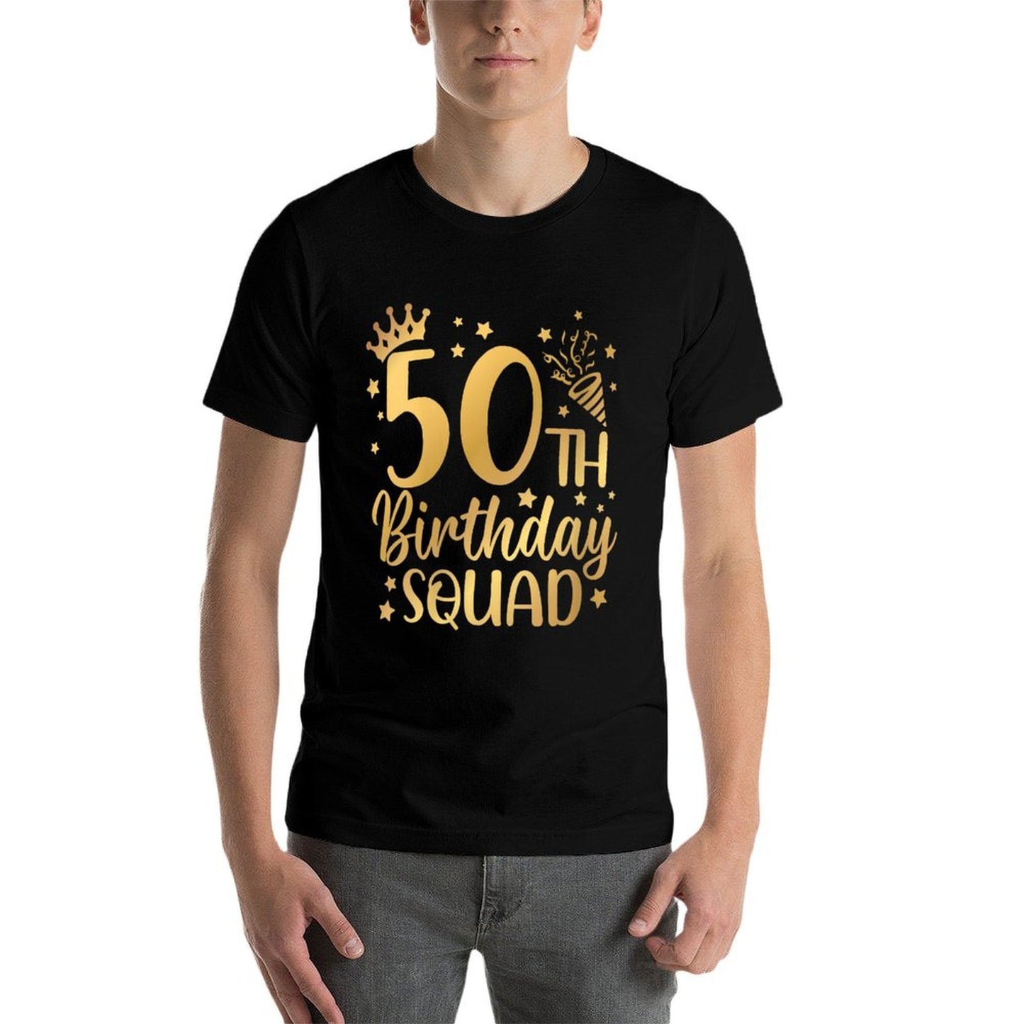 50th Birthday Squad 50 Years Old Birthday Party Group Women Trendy Pattern T-Shirt