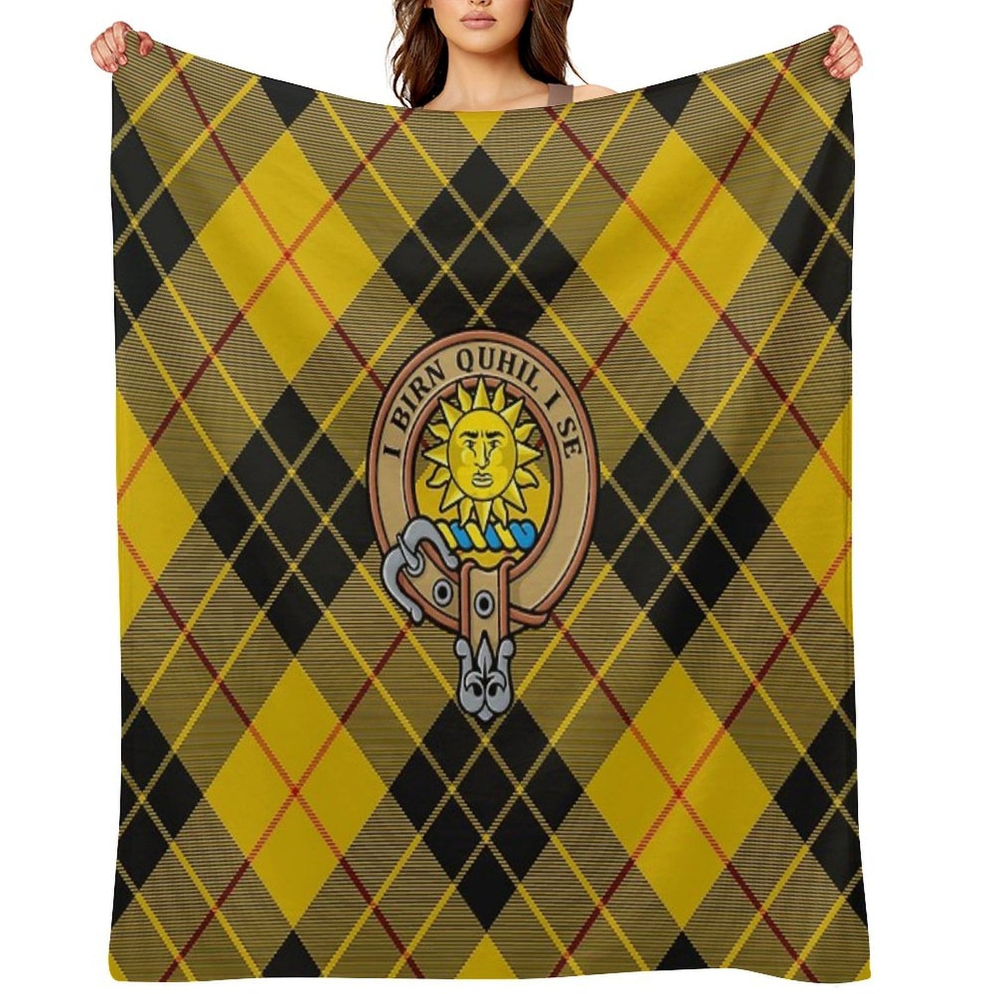 Clan MacLeod of Lewis Crest Compact Throw Blanket