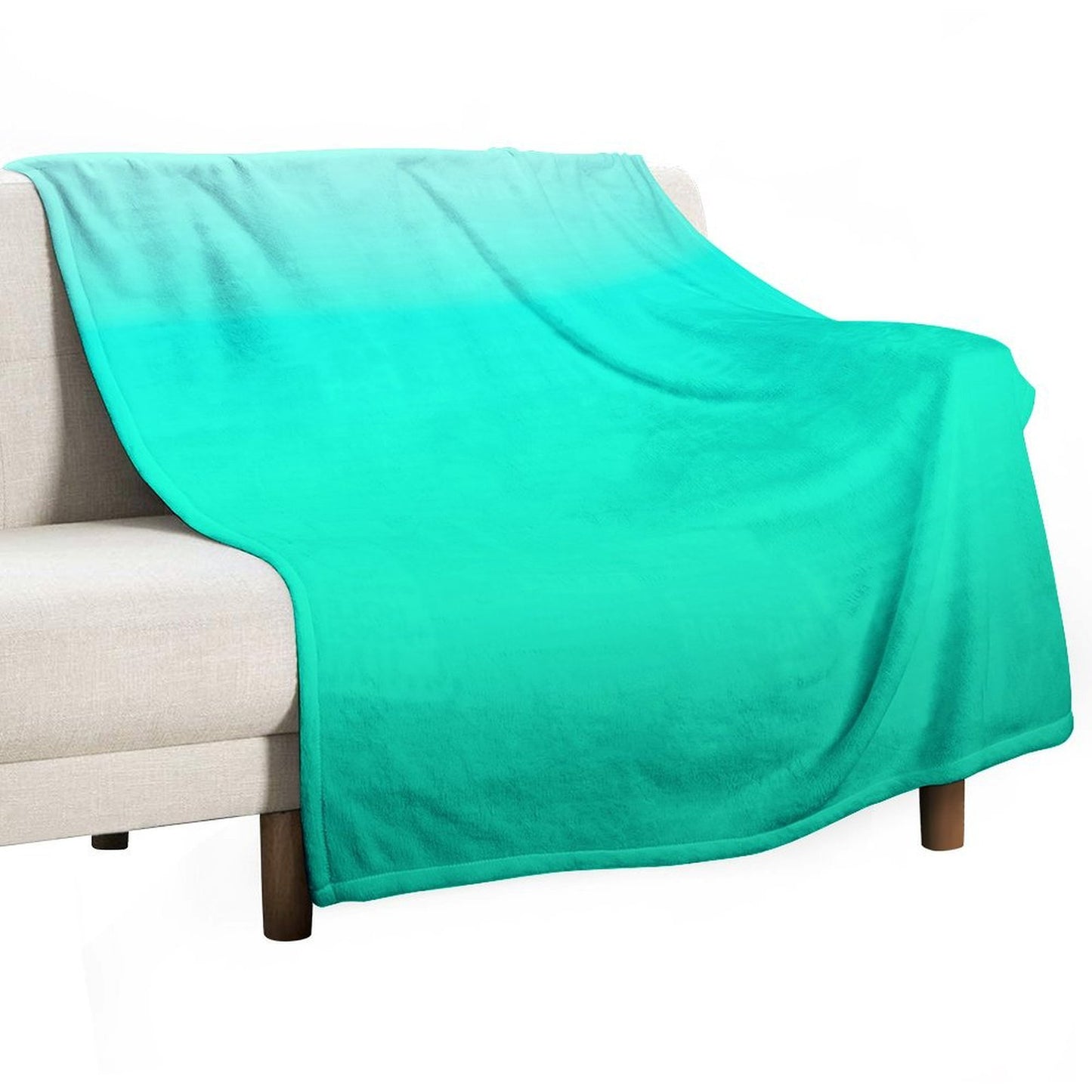 Mint Gradient Anti-pilling Throw Blanket