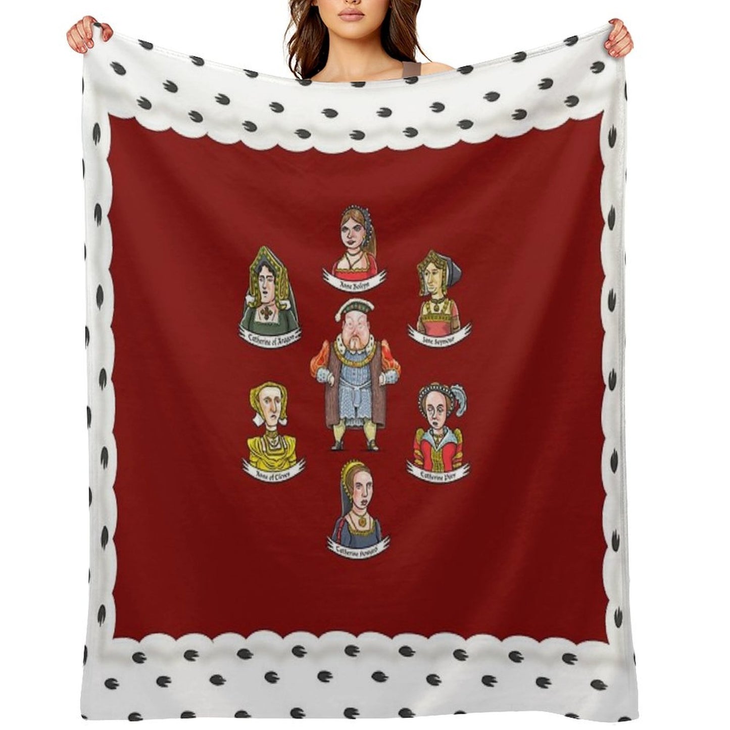 The Six Wives of King Henry VIII Compact Throw Blanket