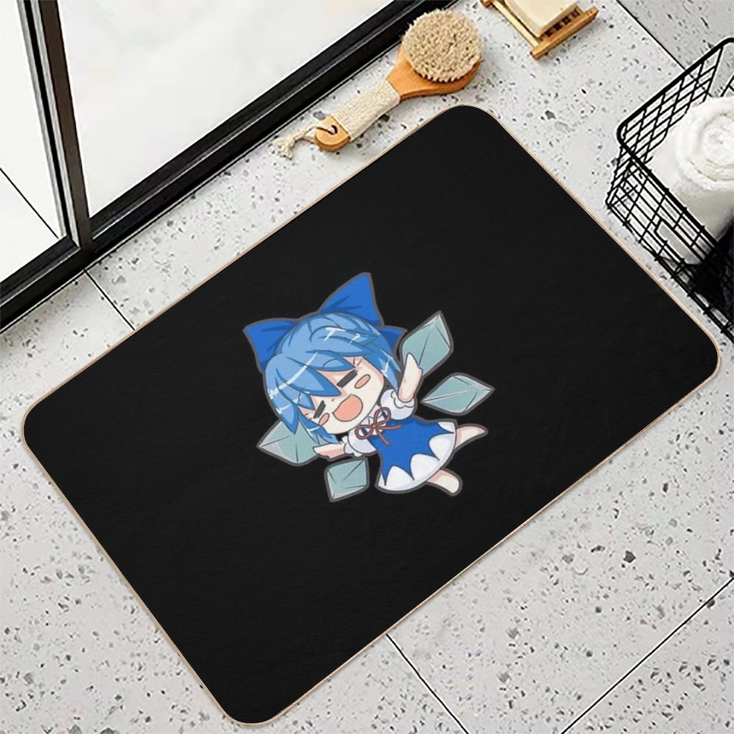 Cirno Blue Dirt-Trapping Bath Mat